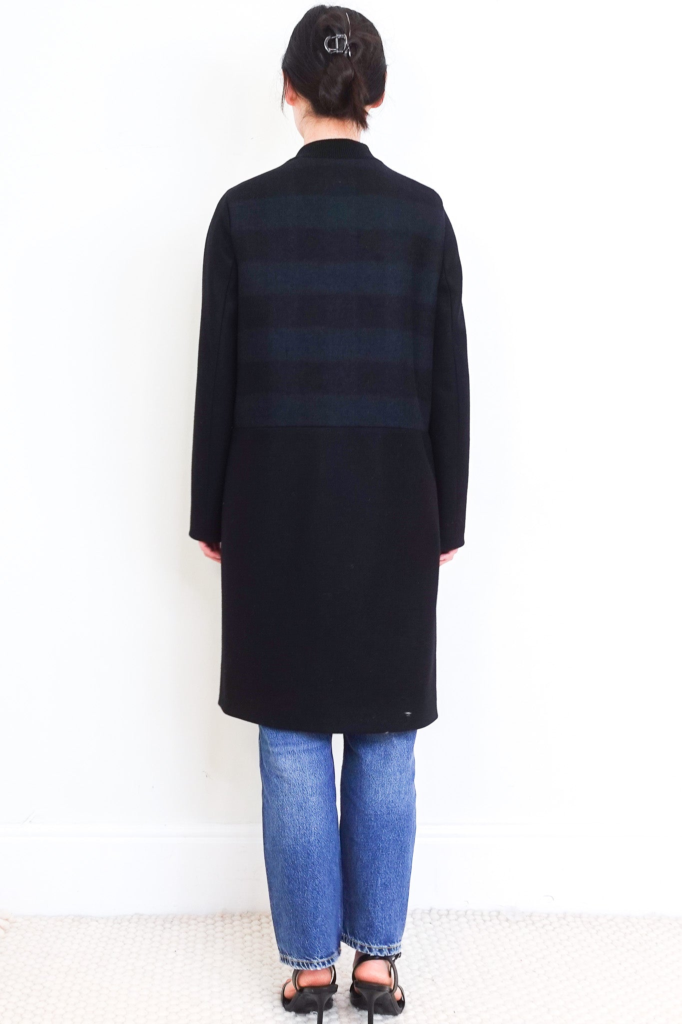 Joseph Navy Bjorg and Felt Blurred Check Jacket RRP £300 | Authentic Preloved - Reloved Again