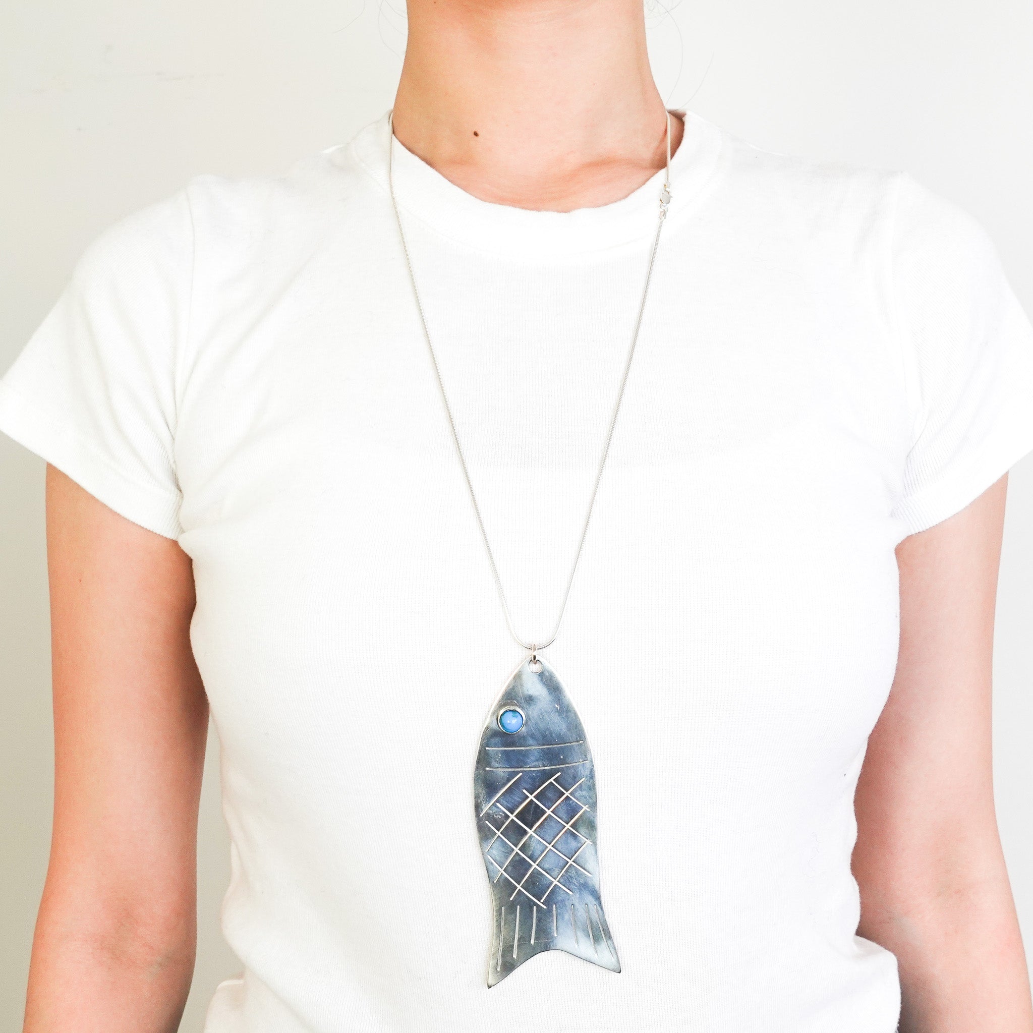 Juju Vera Silver Fish Necklace RRP £550 | Authentic Preloved - Reloved Again