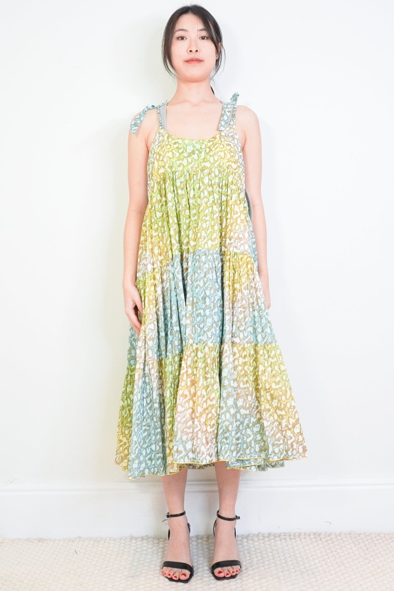 Juliet Dunn Tie Dye 70s Leopard print Midi Sundress RRP £250 | Authentic Preloved - OUTLET NO RETURNS - Reloved Again