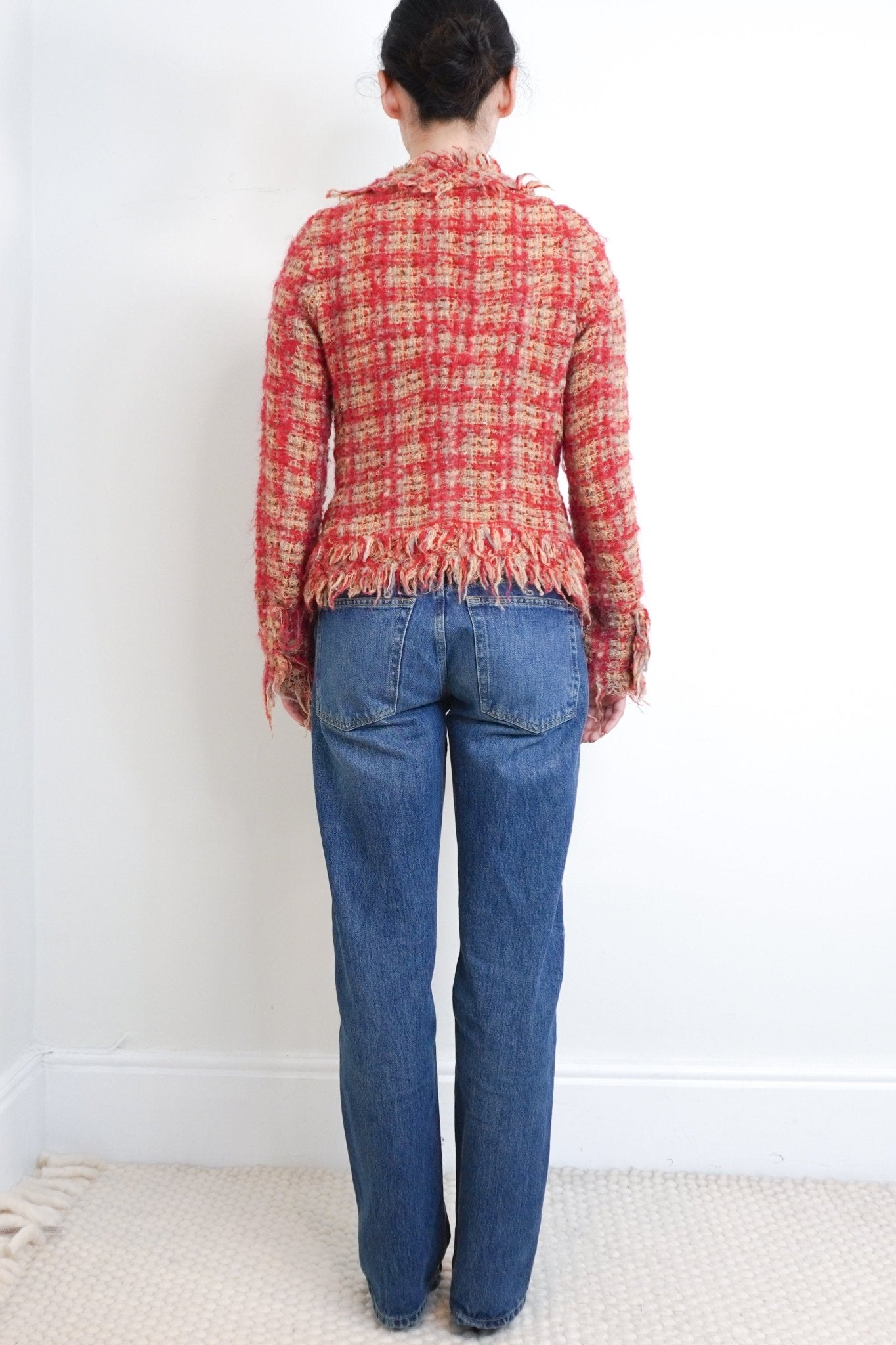 Junya Watanabe Red Boucle Jacket RRP £1500 | Authentic Preloved - Reloved Again