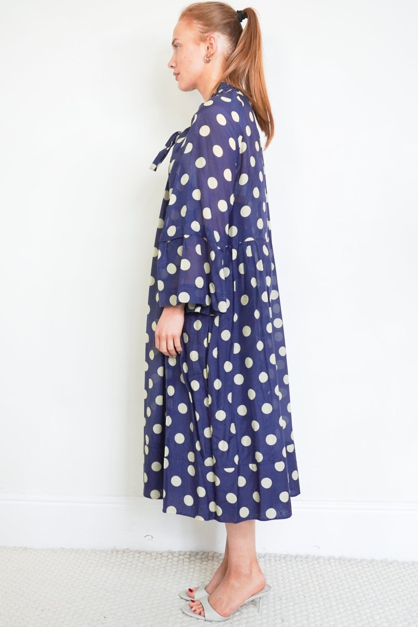 Lee Mathews Blue Polka Dot Dress RRP £395 | Authentic Preloved - Reloved Again