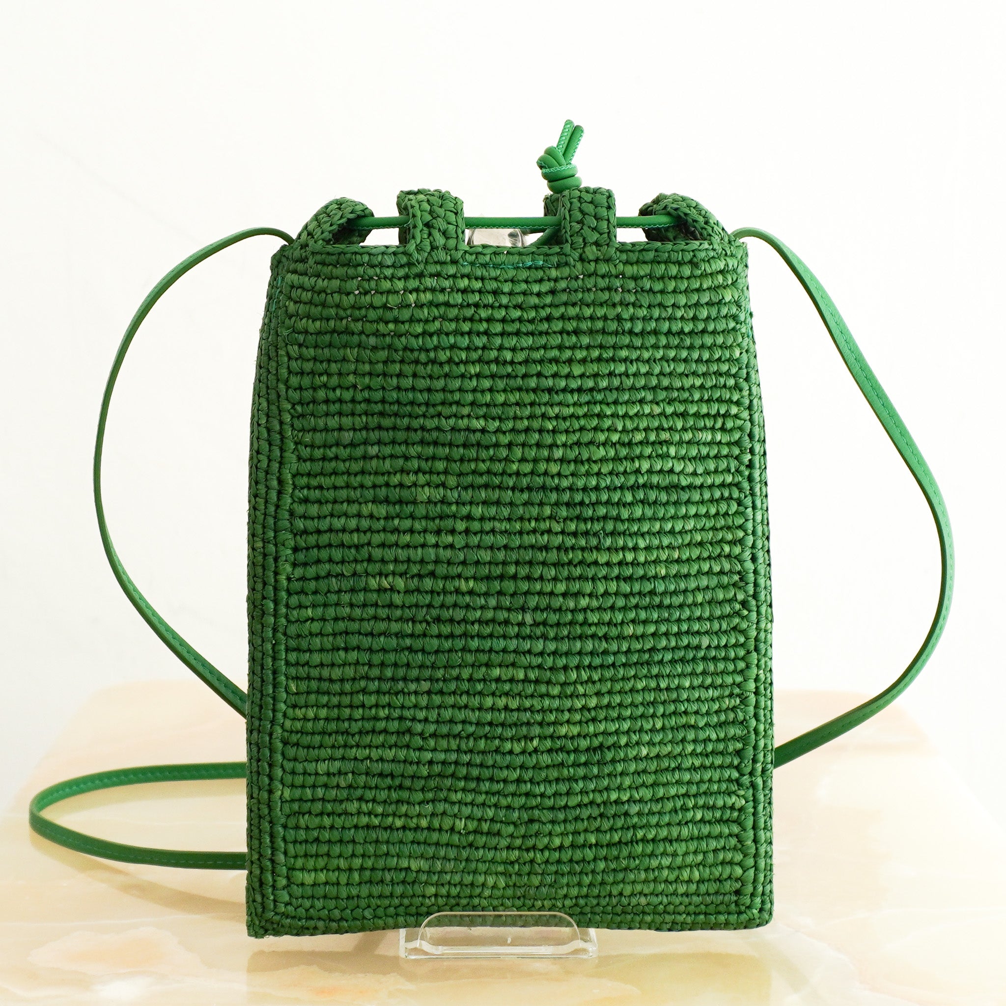 Loewe x Paula Ibiza Drawstring Pocket Bag in Green RRP £750 | Authentic Preloved - Reloved Again