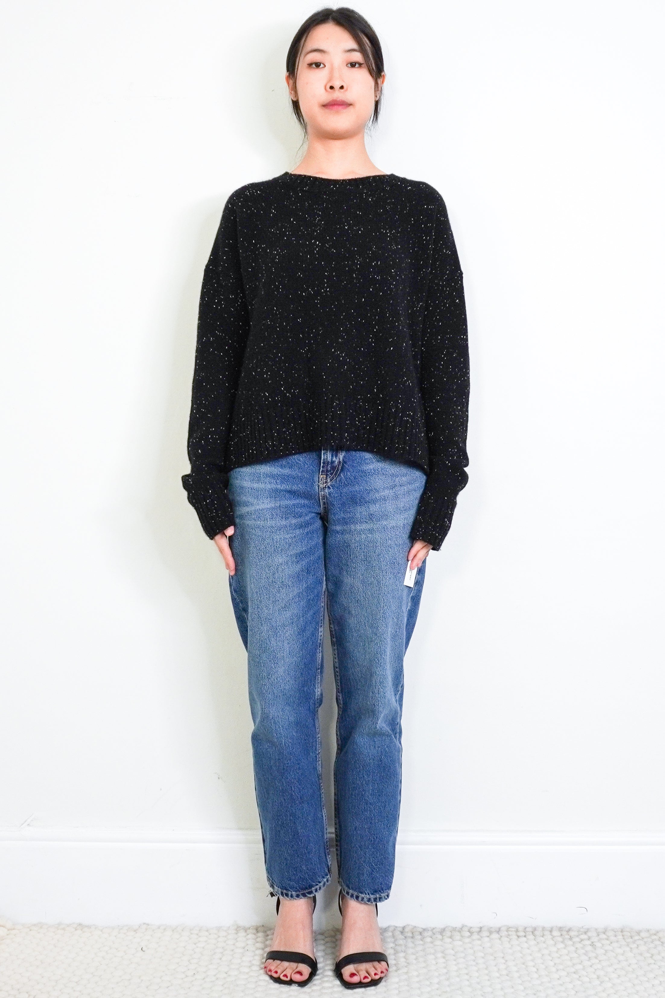 loop-cashmere-melange-jumper-in-black-authentic-preloved-front-picture-chelsea-london