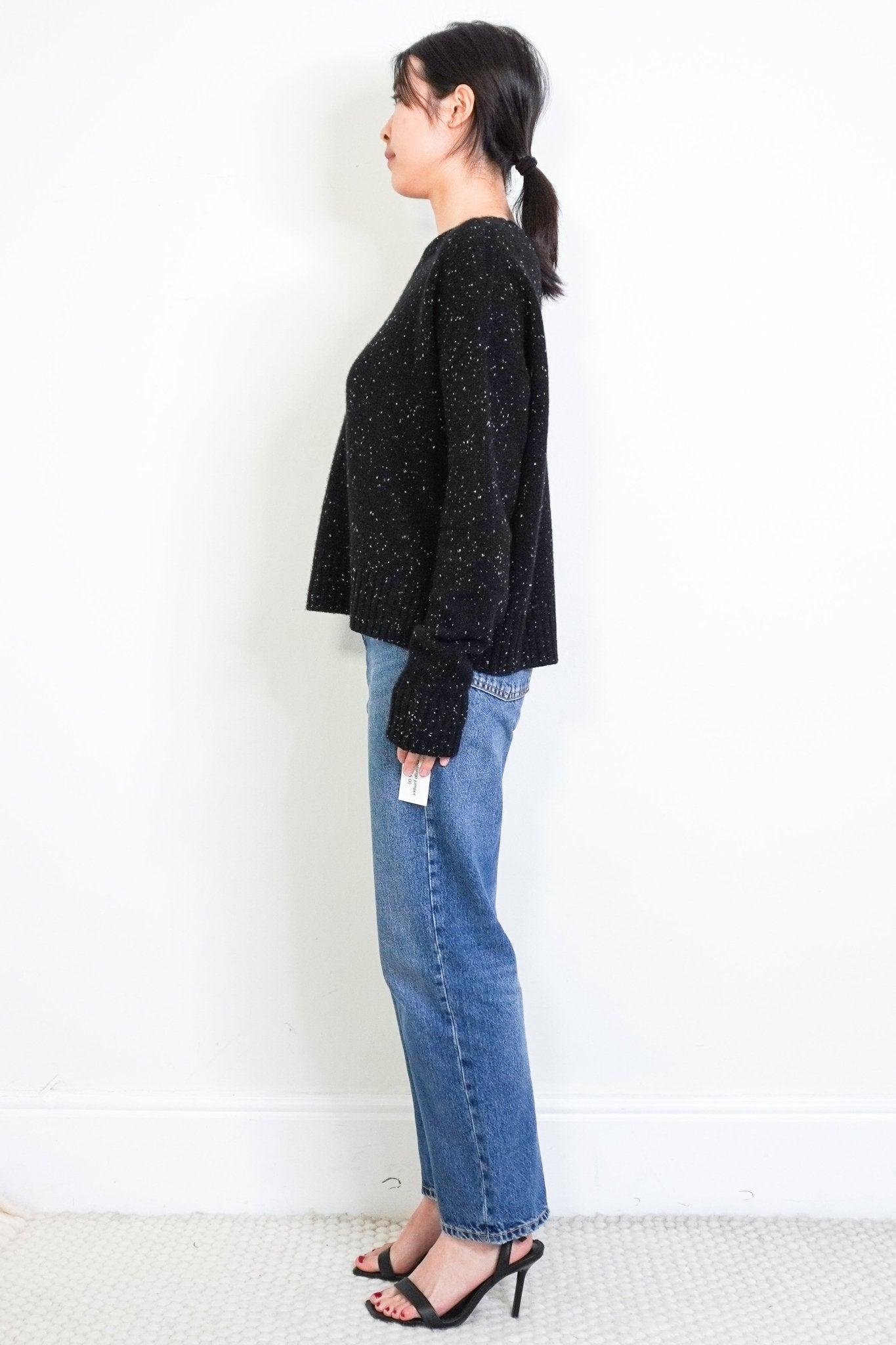 Loop Cashmere Melange jumper in Black RRP £300 | Authentic Preloved - Reloved Again