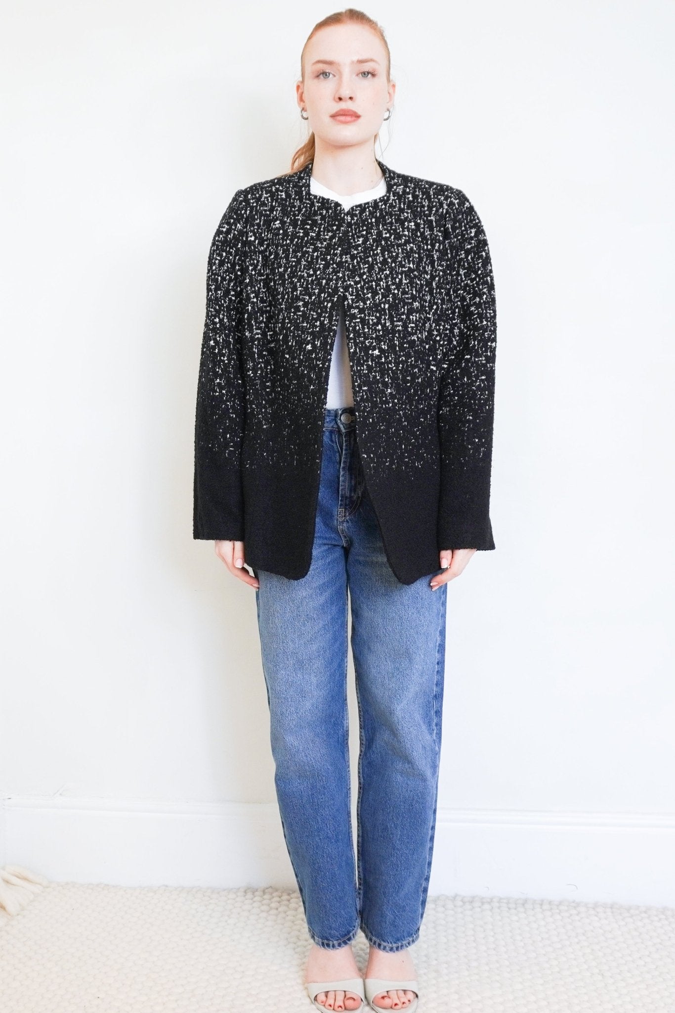 Marina Rinaldi Black Boucle Blazer RRP £615 | Authentic Preloved - Reloved Again