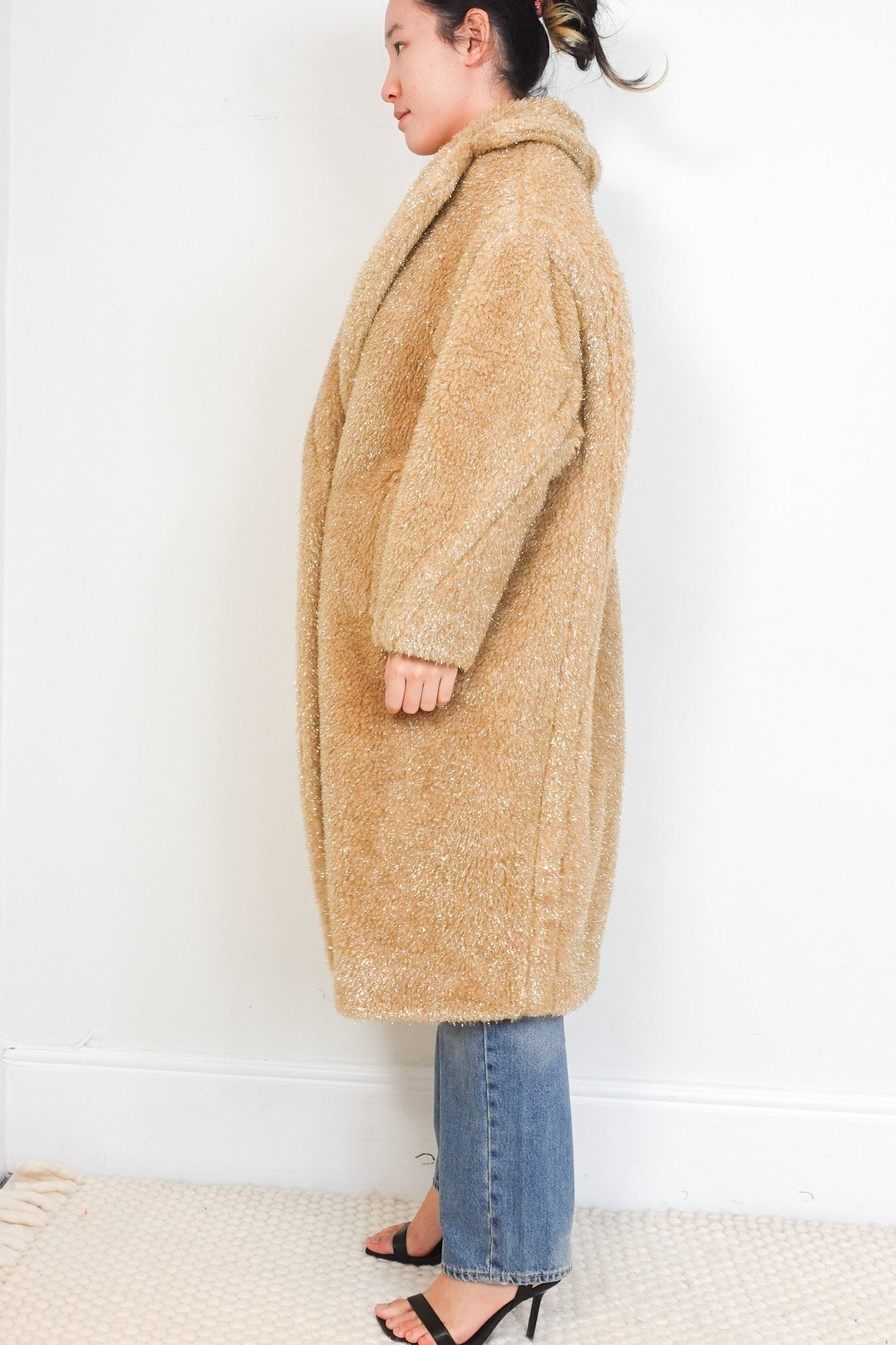 Max Mara Glitter Teddy Coat RRP £2500 | Authentic Preloved - Reloved Again