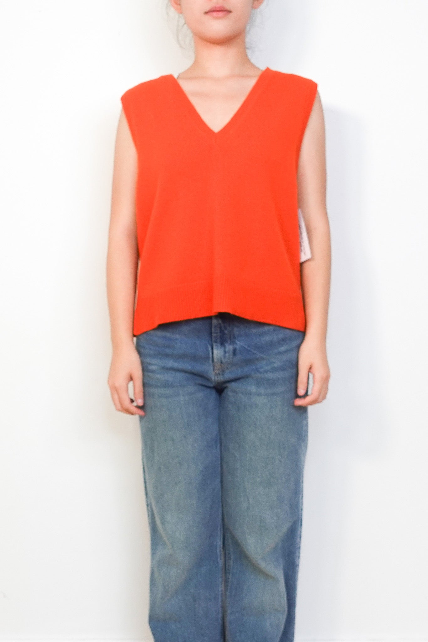 Me+Em Cable Knit Sleeveless Orange Jumper RRP £150| Authentic Preloved - Reloved Again