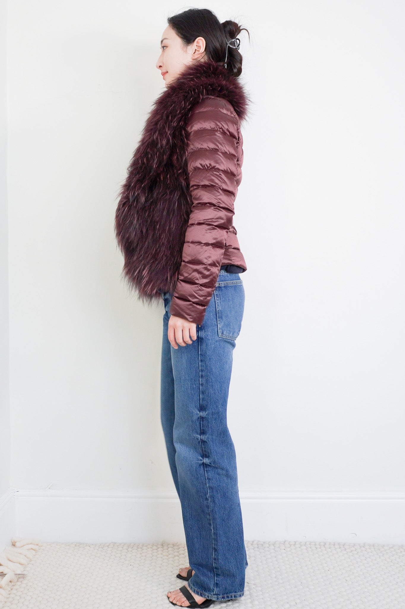 moncler-burgundy-doren-fur-puffer-jacket-side-picture