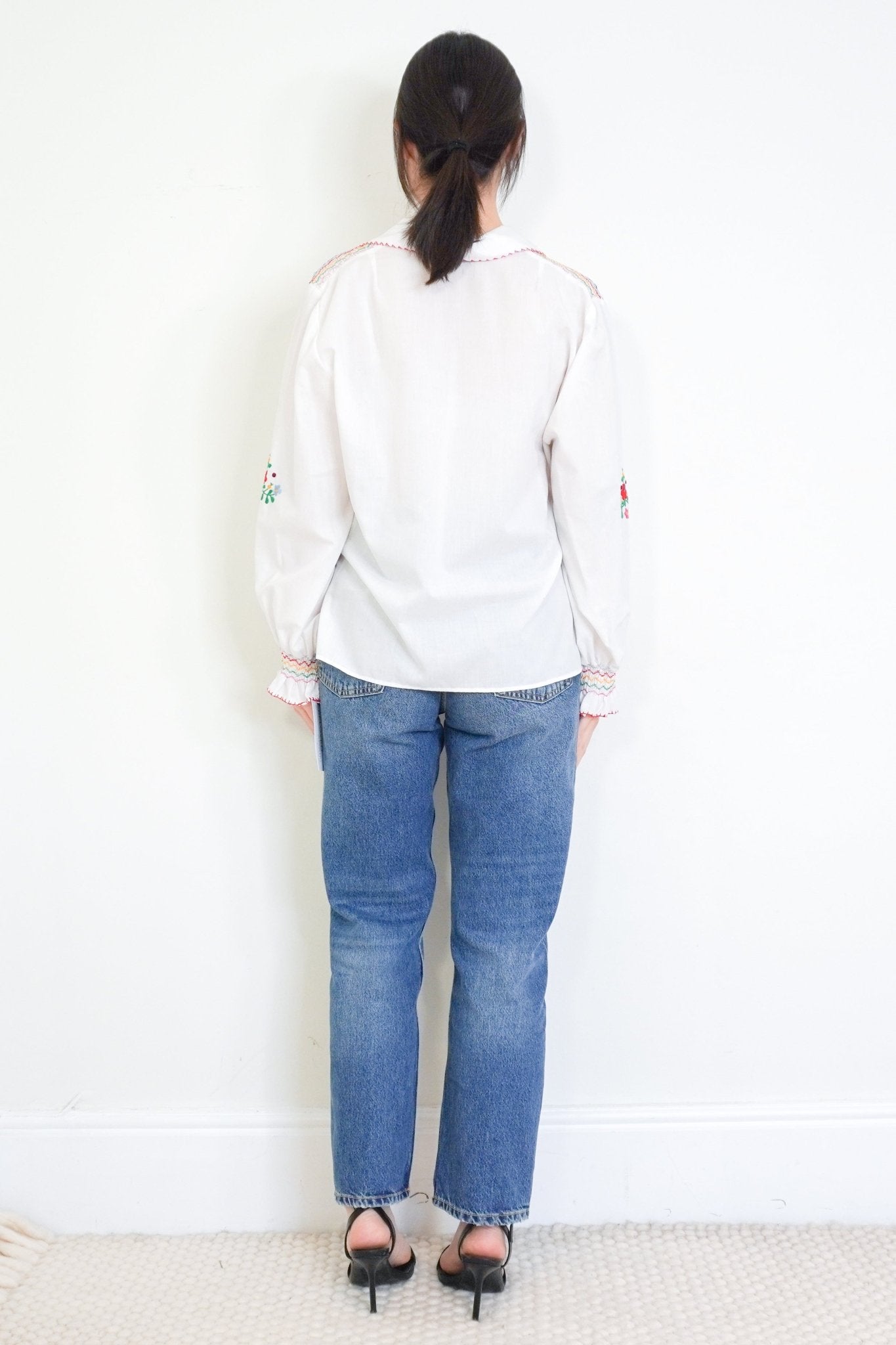 Muzungu sisters White embroidered blouse RRP £380 | Authentic Preloved - Reloved Again