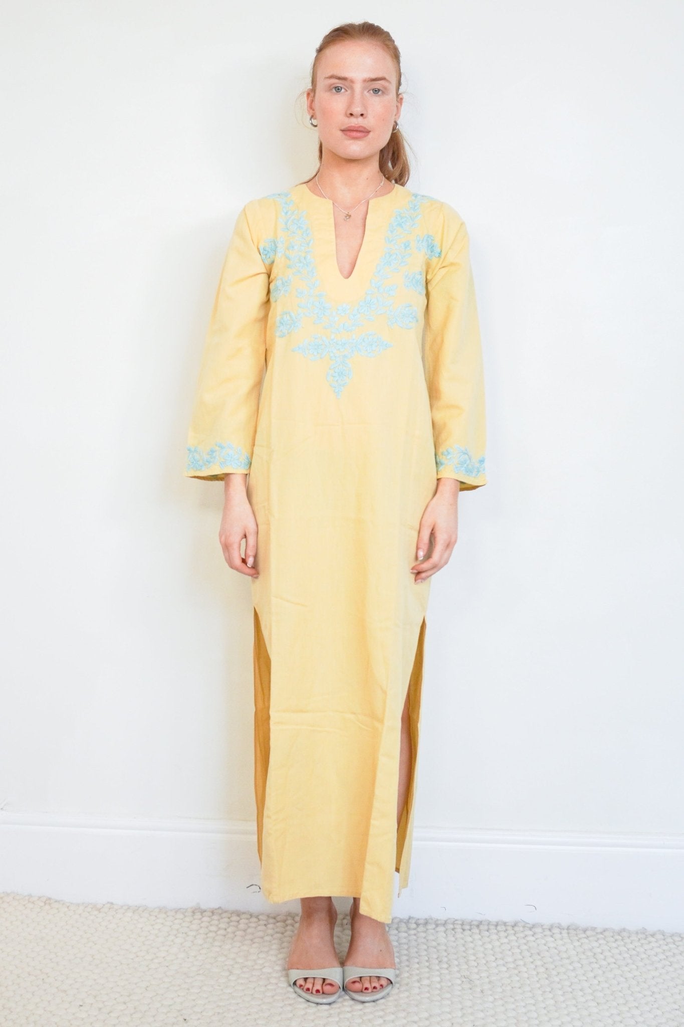 Muzungu Sisters Yellow Kaftan (RRP £700) | Authentic Preloved - Reloved Again