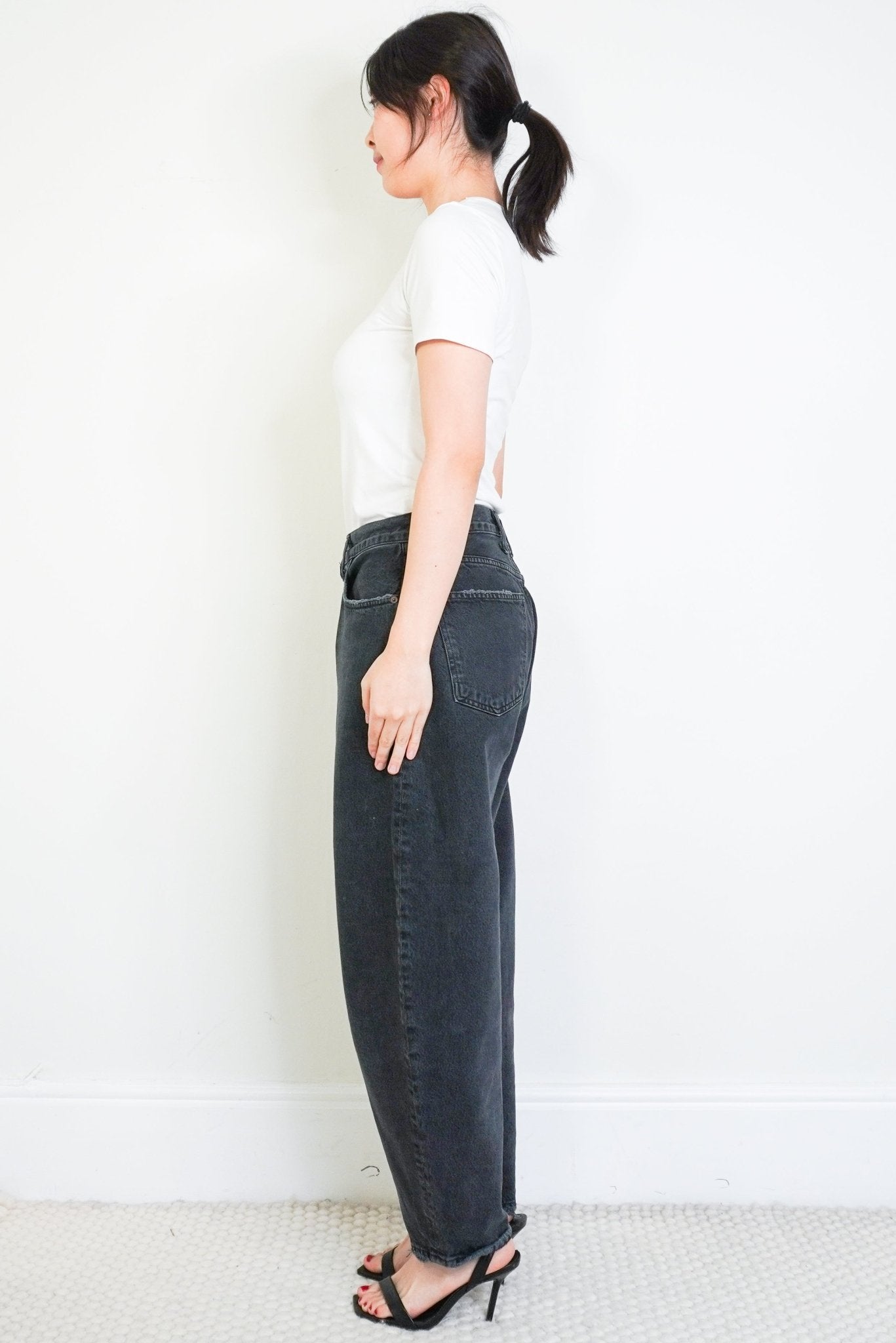 NEW Agolde Black Barell Balloon - Leg Jeans RRP £320 | Authentic Preloved - Reloved Again