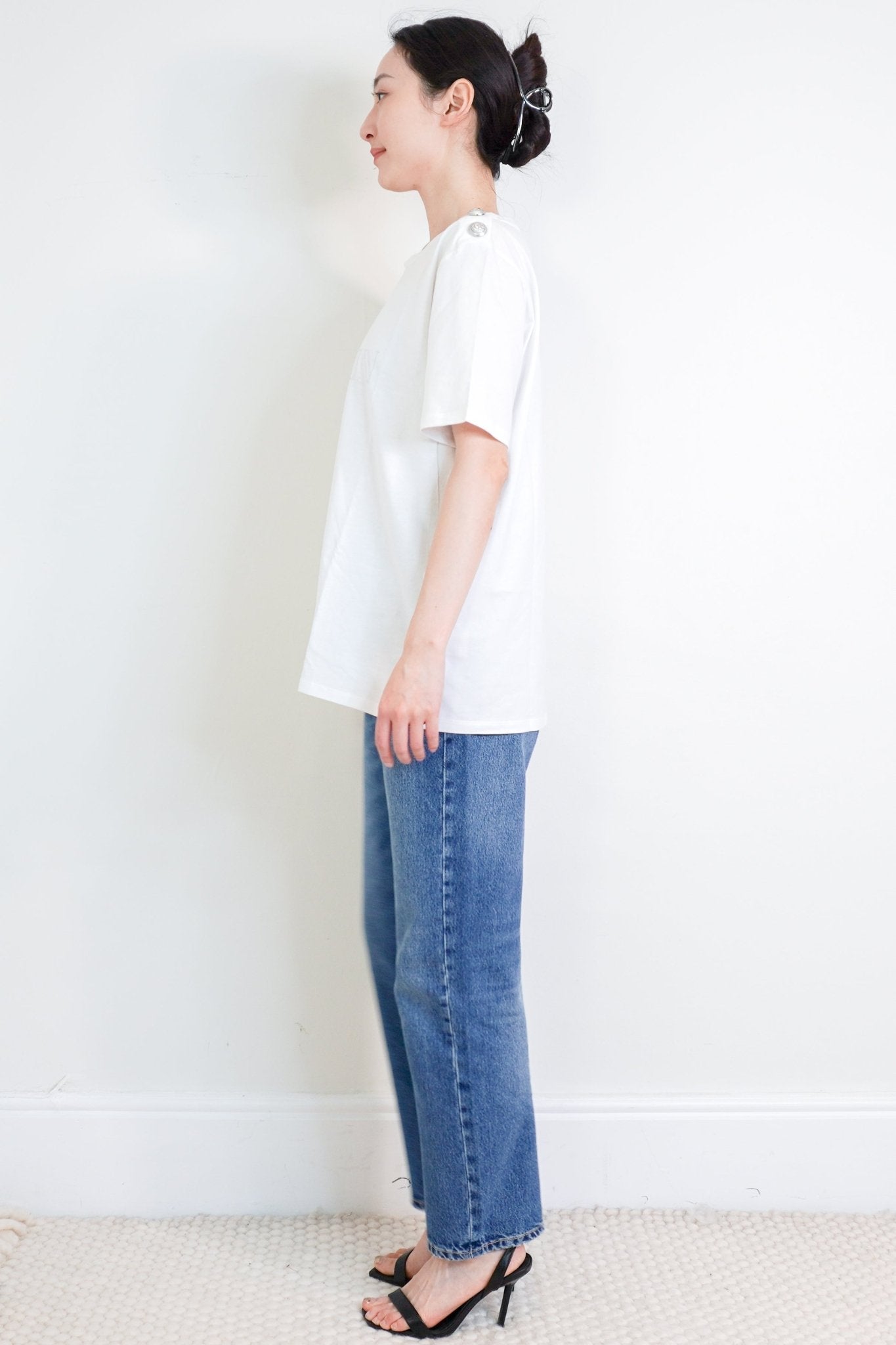 new-balmain-white-t-shirt-with-silver-logo-authentic-preloved-side-picture-chelsea-london