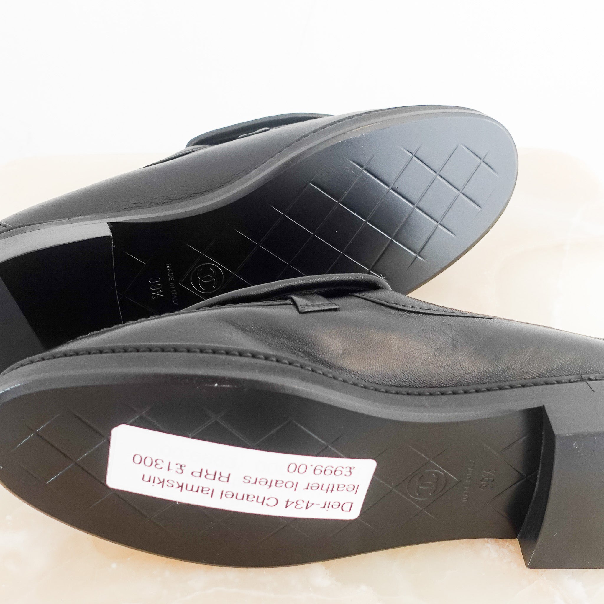 NEW Chanel Quilted Lambskin CC turn - lock Loafers RRP £1300 | Authentic Preloved - Reloved Again