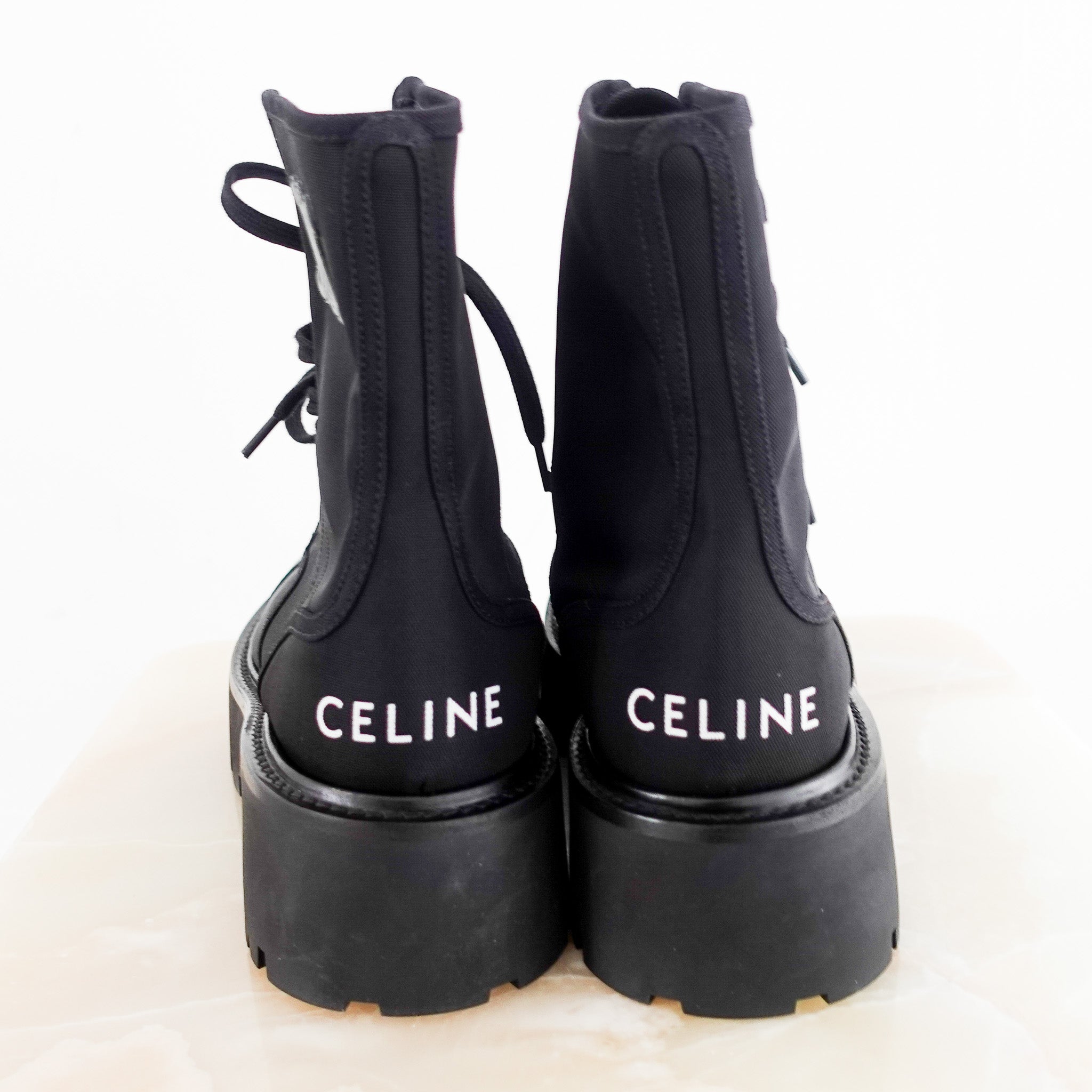 new-current-season-celine-bulky-laced-up-boots-back-picture-chelsea-london