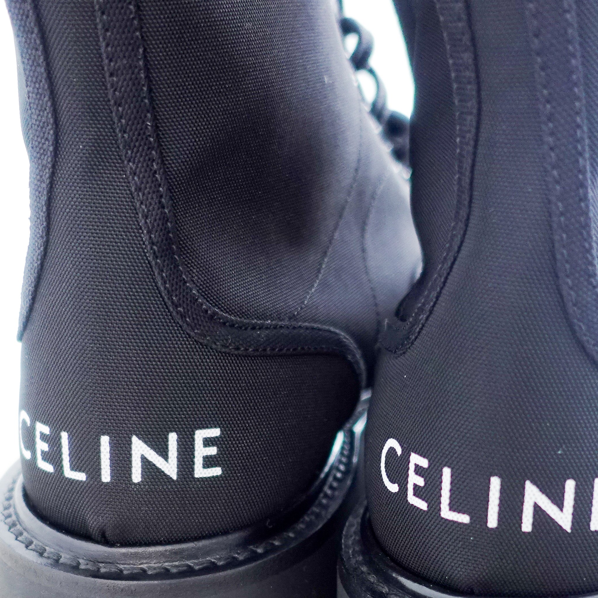 new-current-season-celine-bulky-laced-up-boots-logo-picture-chelsea-london