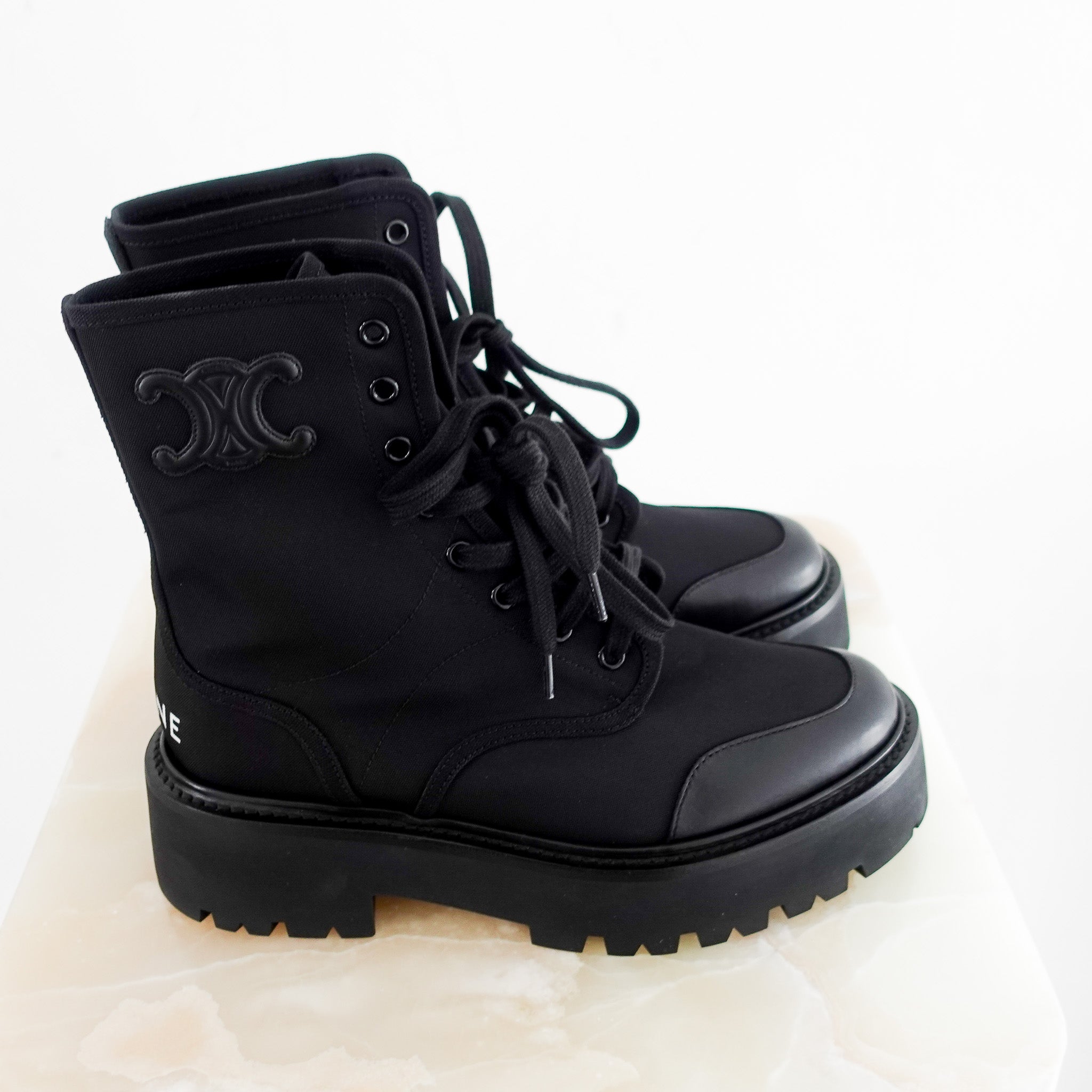 new-current-season-celine-bulky-laced-up-boots-side-picture-chelsea-london