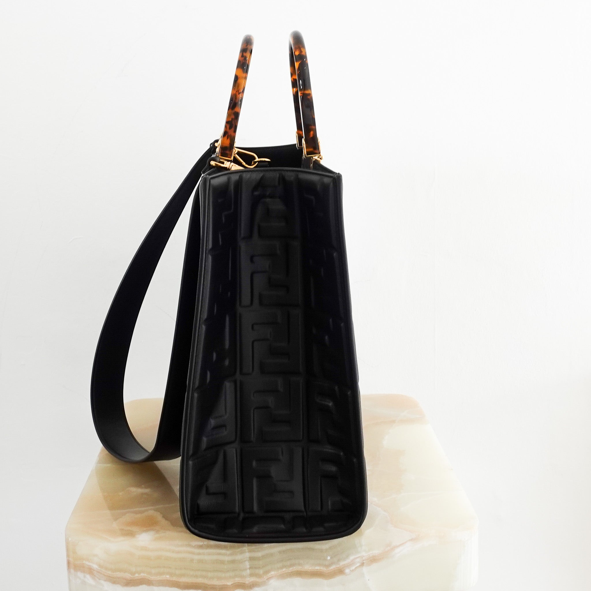 new-fendi-ff-sunshine-medium-black-tote-bag-side-picture