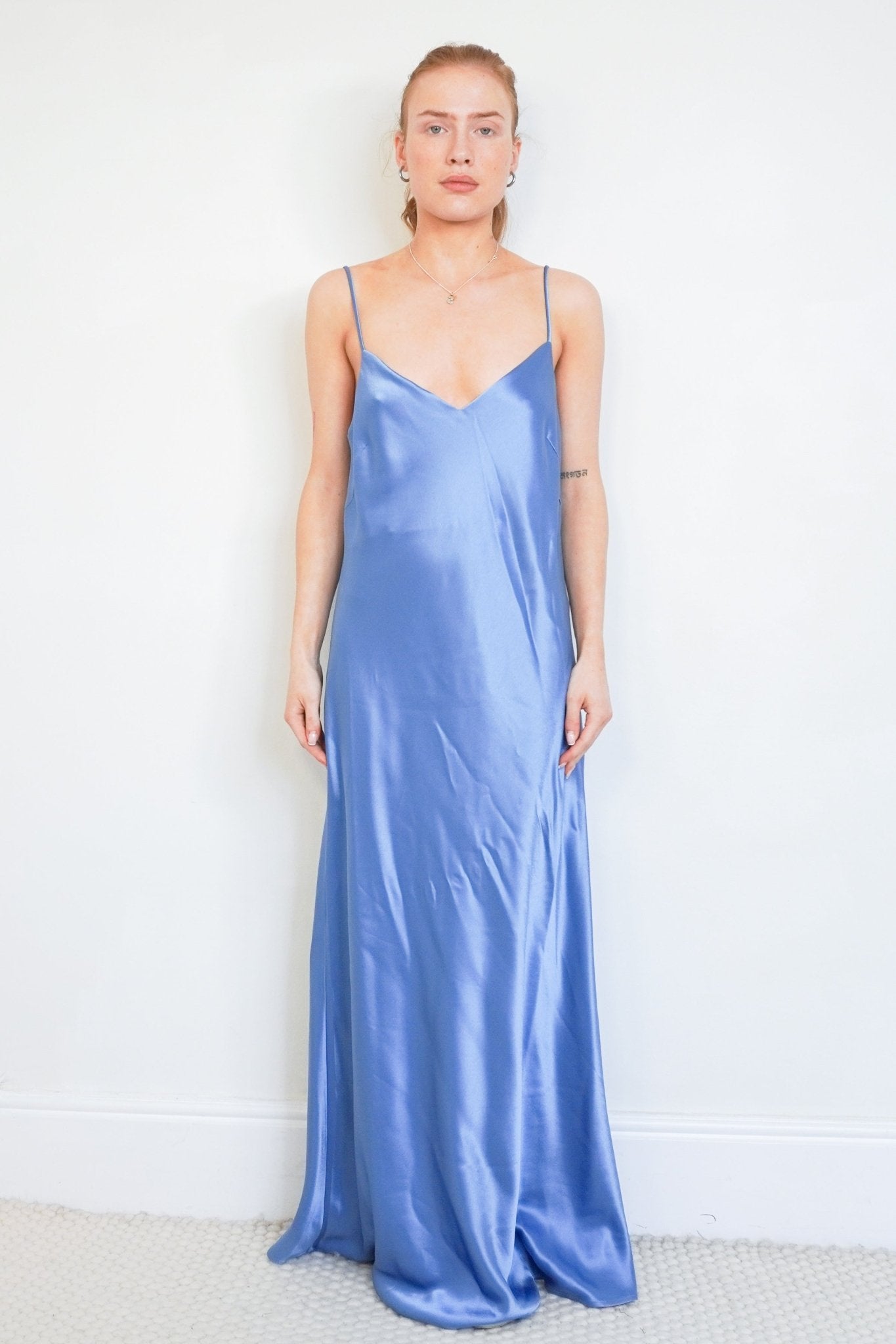 galvan slip dress NEW Galvan London Blue Slip Dress (RRP £850)