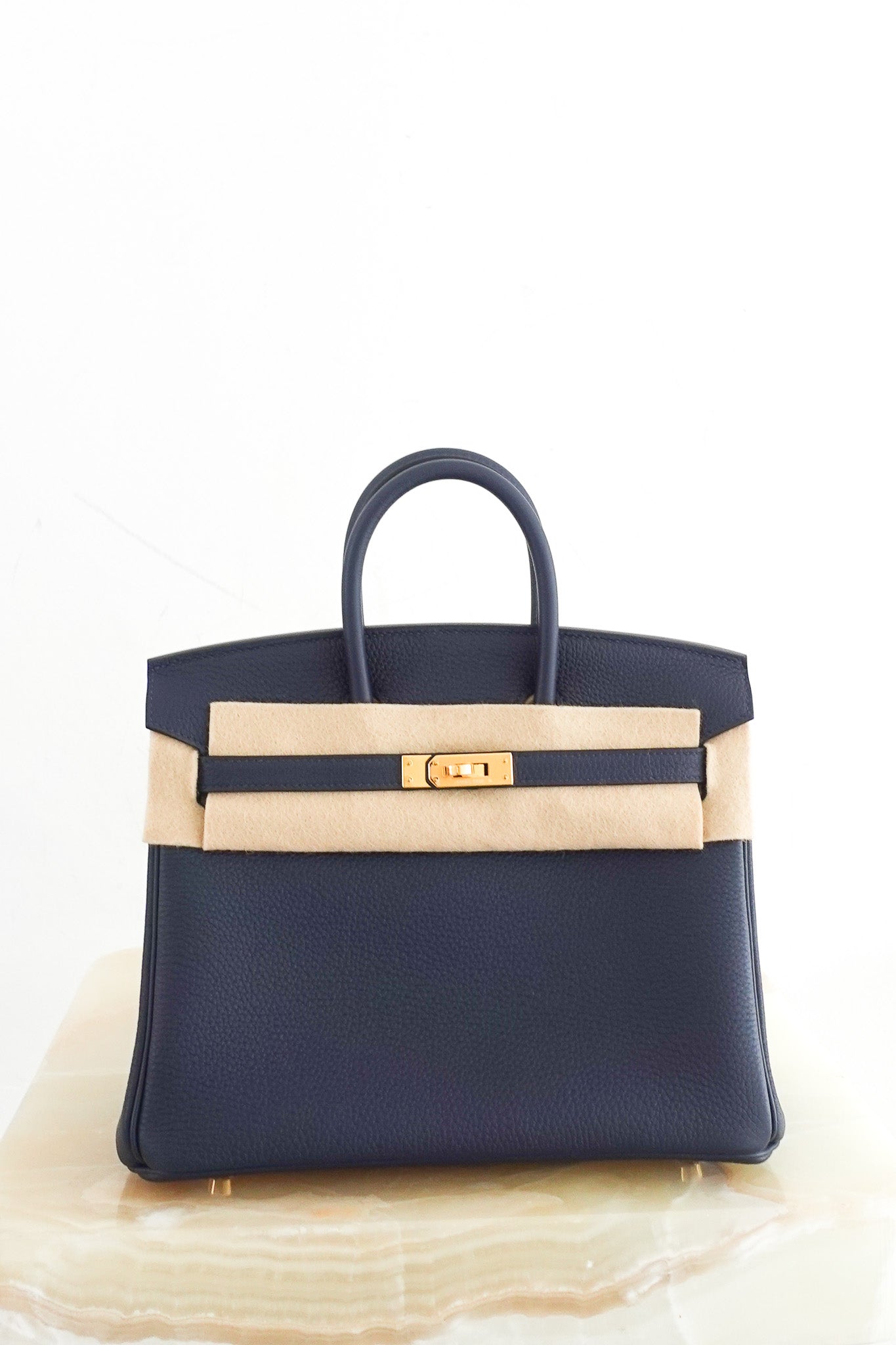 NEW Hermès Birkin 25 Veau Togo Bleu Abysse | Authentic Preloved - Reloved Again