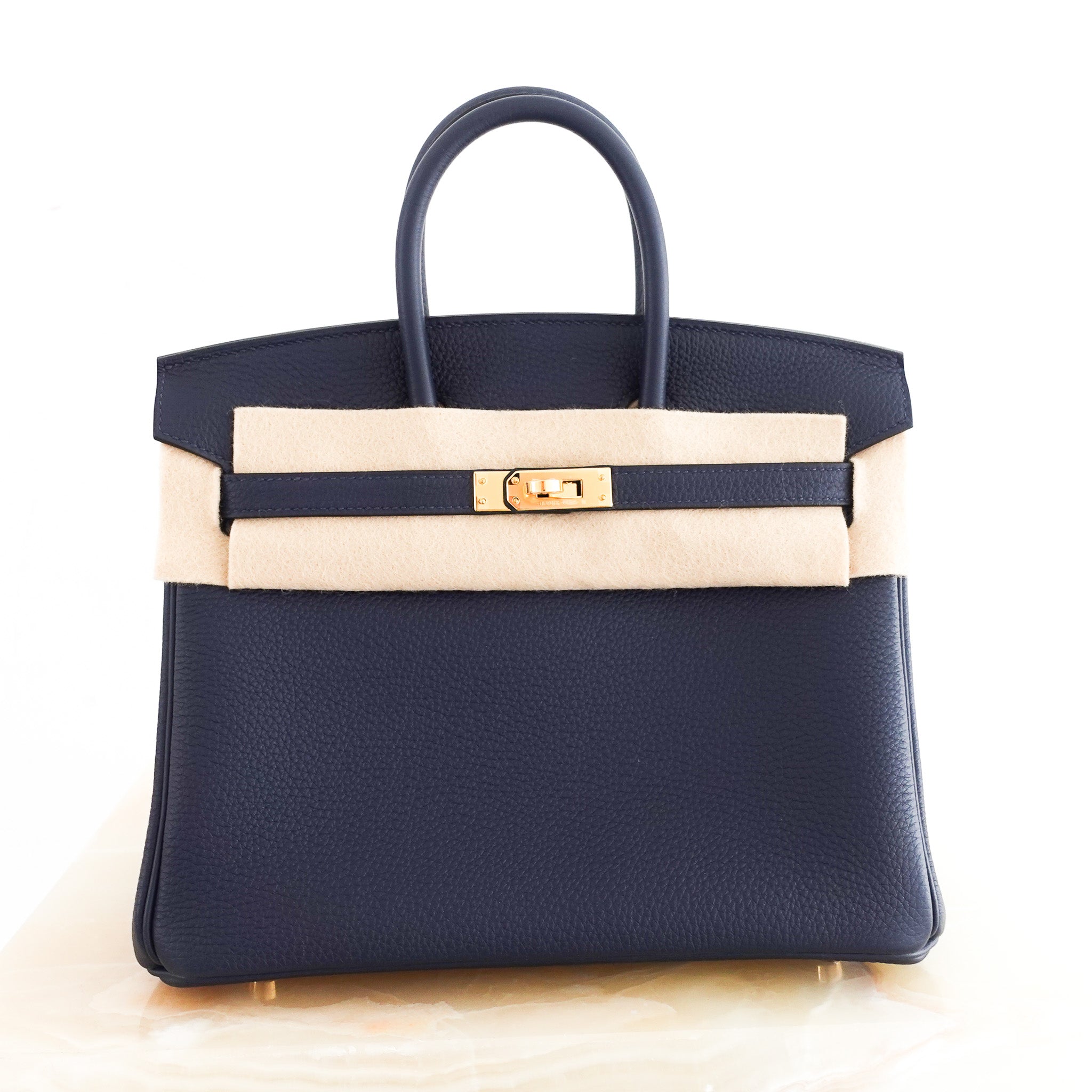 NEW Hermès Birkin 25 Veau Togo Bleu Abysse | Authentic Preloved - Reloved Again