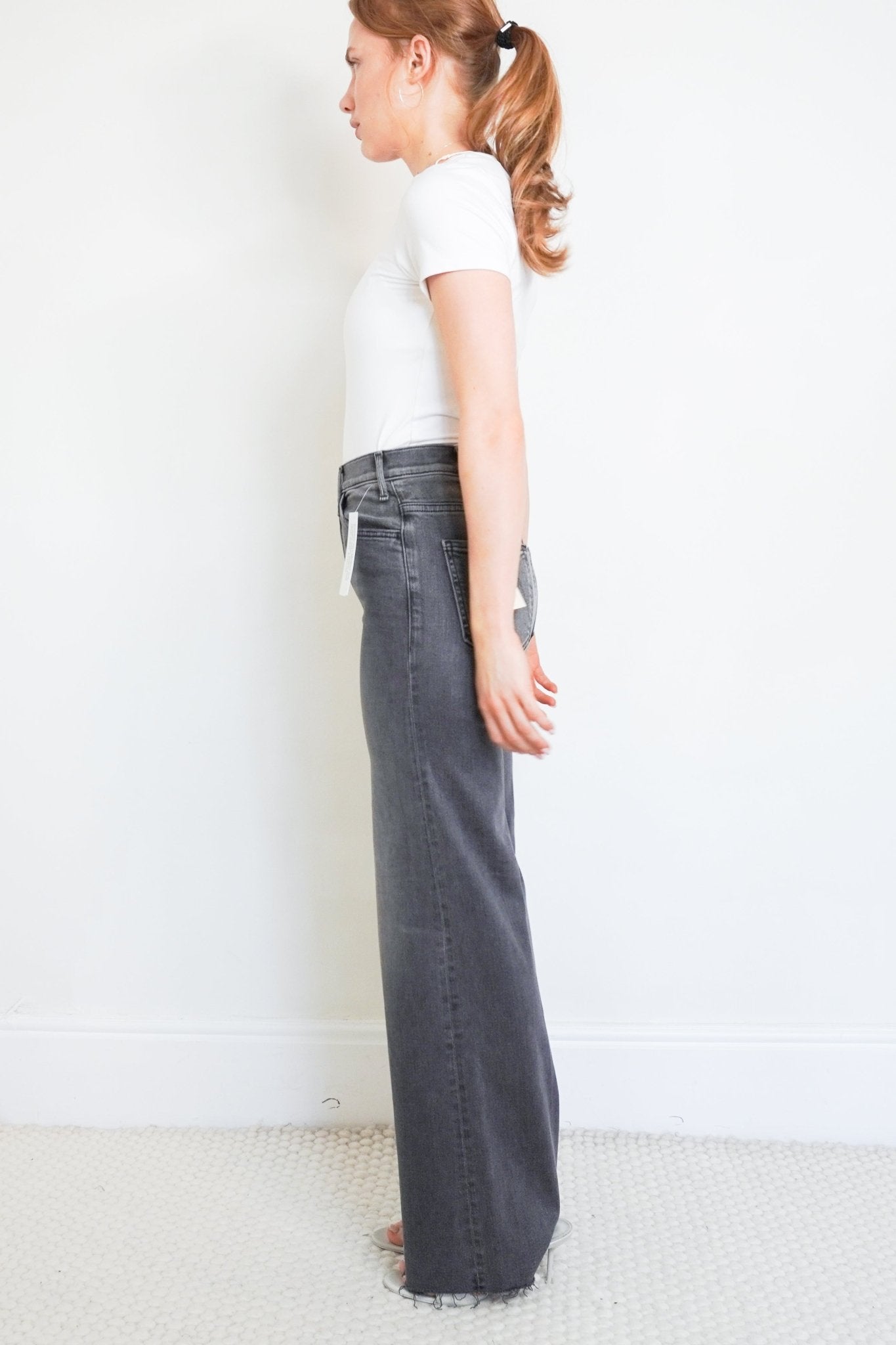 NEW Mother Grey The Hustler Roller Jeans RRP £300 | Authentic Preloved - Reloved Again