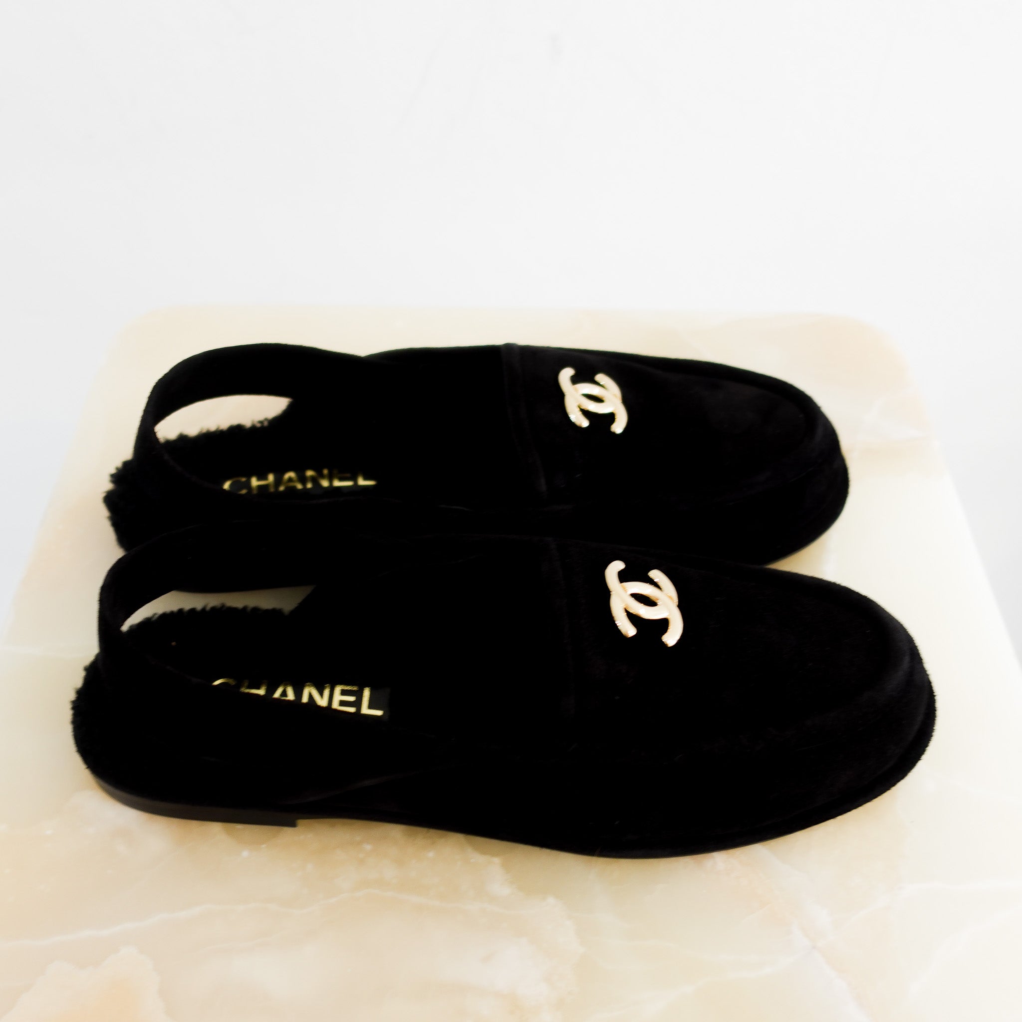 NEW SOLD OUT Chanel Shearling Mules | Authentic Preloved - Reloved Again