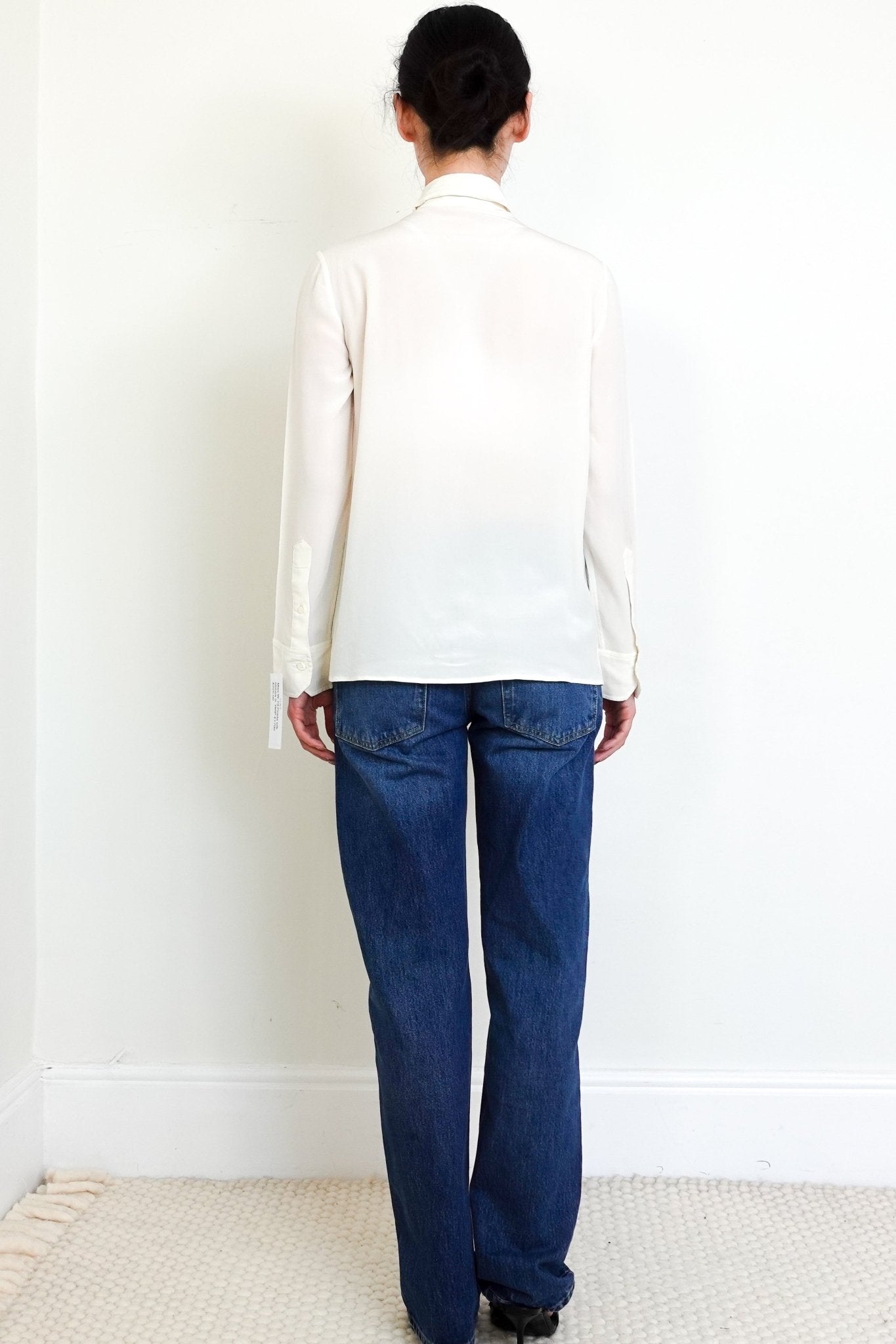 Prada Cream Button Down Silk Blouse RRP £1700 | Authentic Preloved - Reloved Again