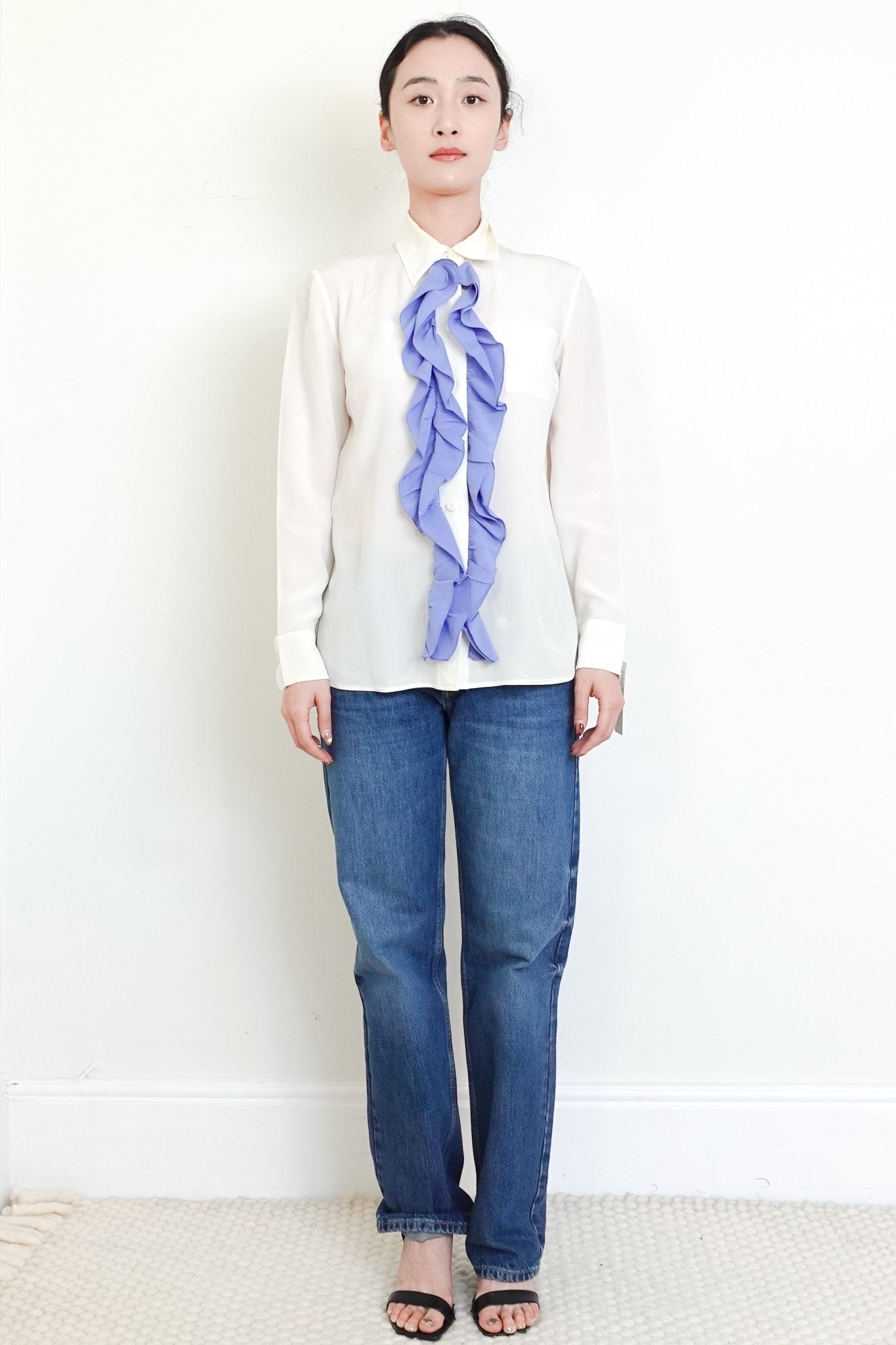 Prada Cream Button Down Silk Blouse RRP £1700 | Authentic Preloved - Reloved Again