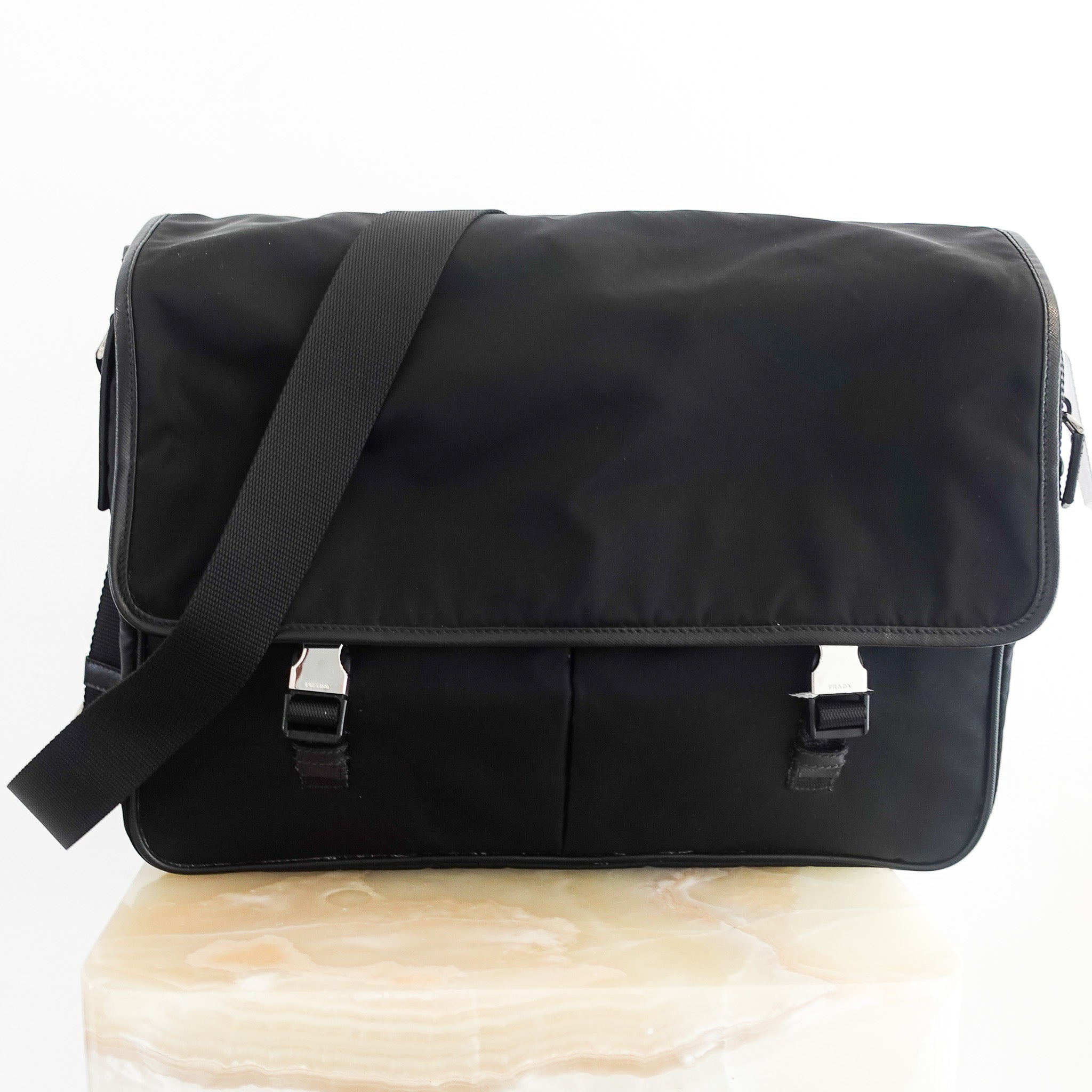 NEW Prada Nylon black Messenger Bag RRP £1700 | Authentic Preloved - Reloved Again