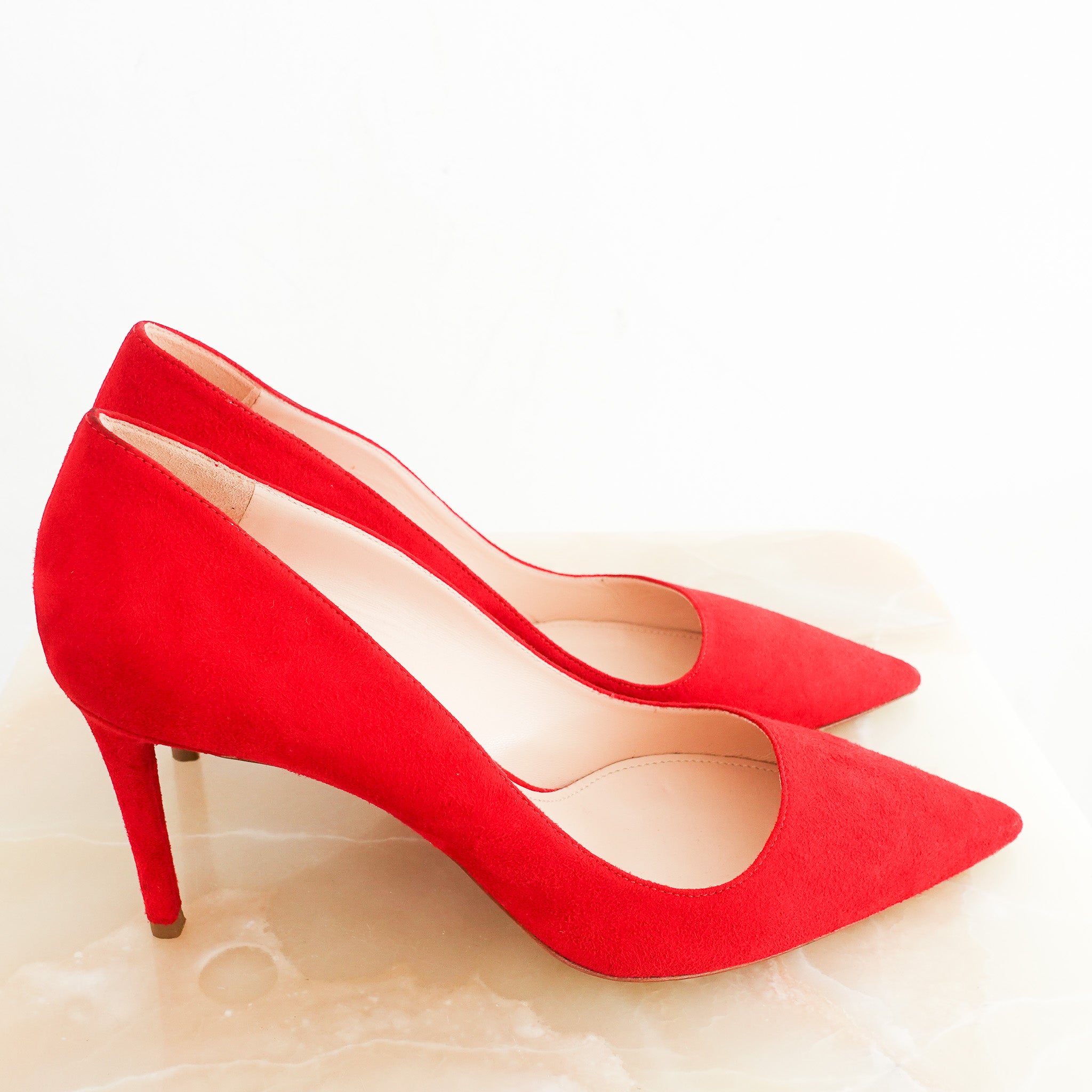 Prada Red Suede Pump Heels RRP £890 | Authentic Preloved - Reloved Again