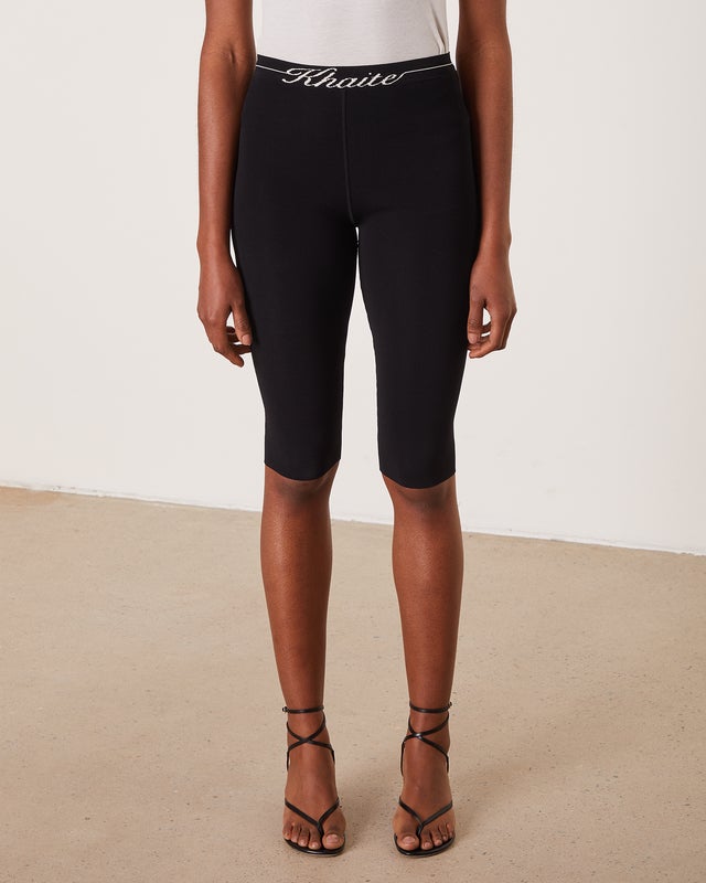 Khaite Harden Intarsia Ribbed Stretch-Jersey Shorts in Black (RRP £485) | Authentic Preloved - Reloved Again