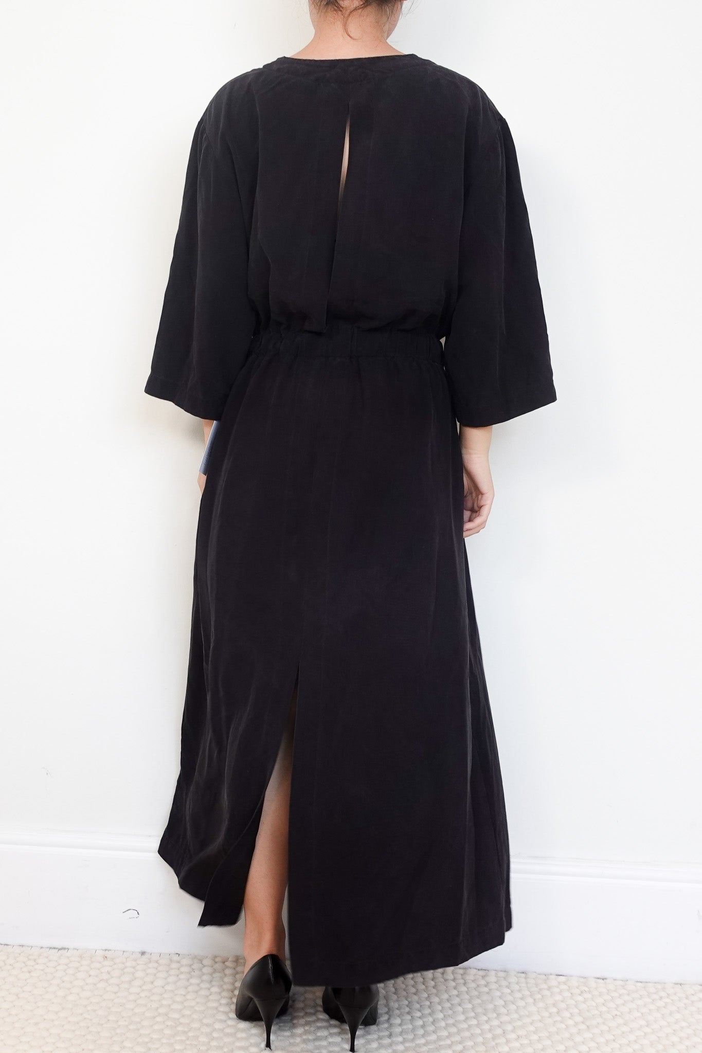 Raey Black Washed Silk Maxi Dress RRP £250 | Authentic Preloved - Reloved Again