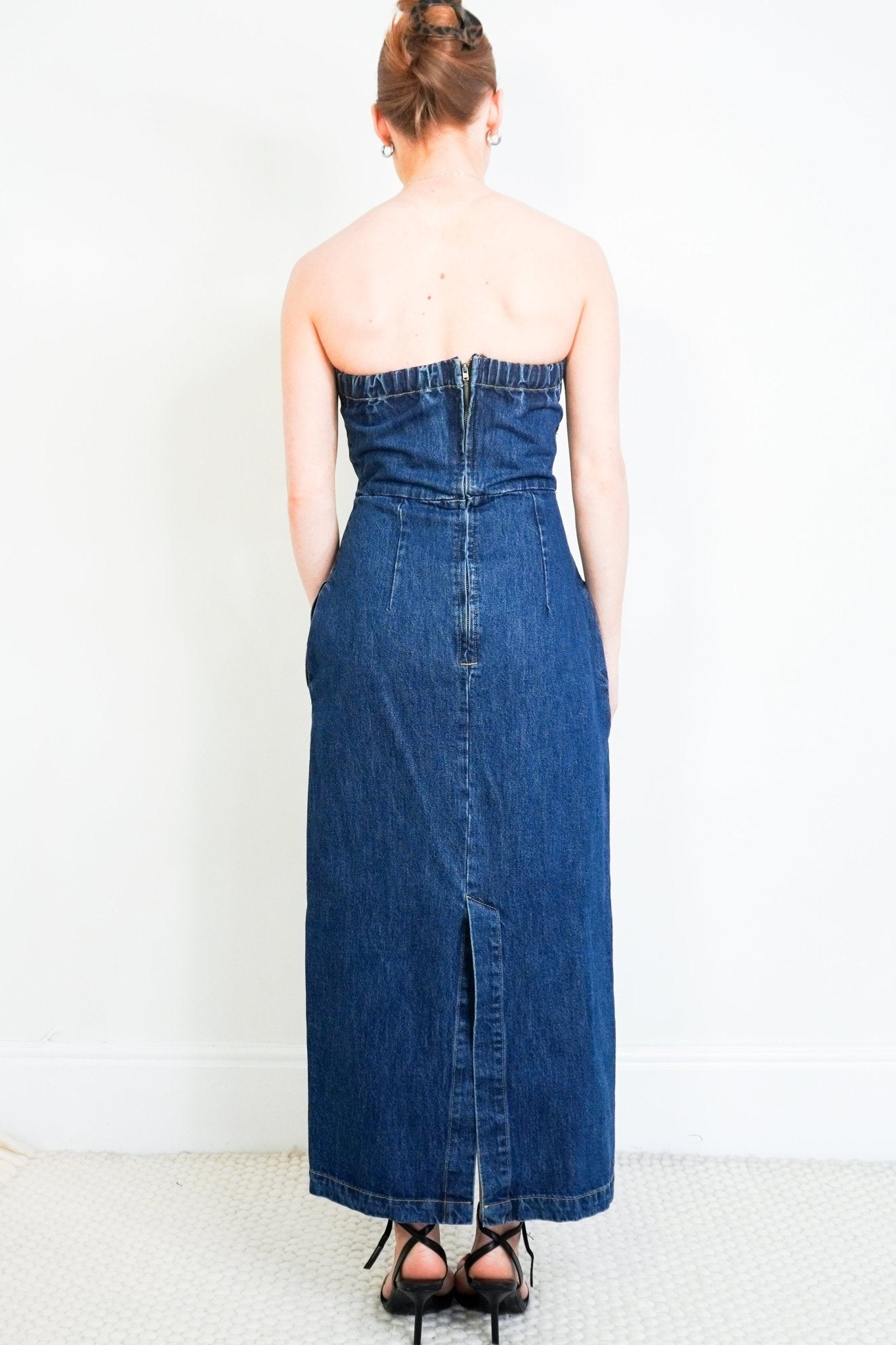 Raey Strapless Denim Dress RRP £300 | Authentic Preloved - Reloved Again