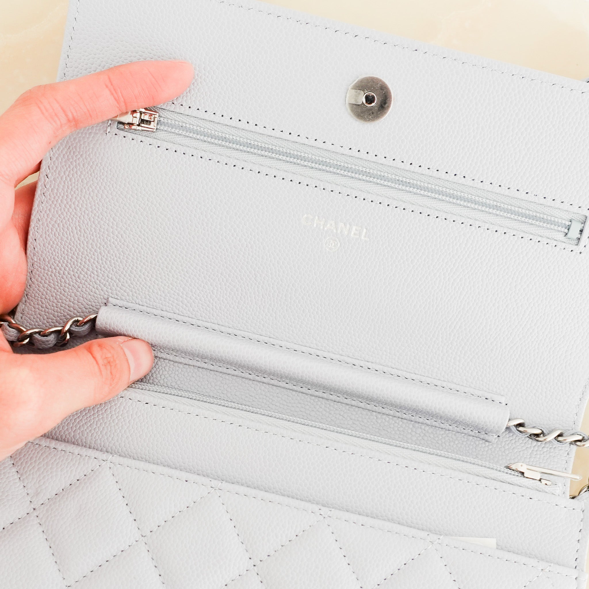 RARE Chanel Caviar Leather WOC Wallet On Chain RRP £4000 | Authentic Preloved - Reloved Again