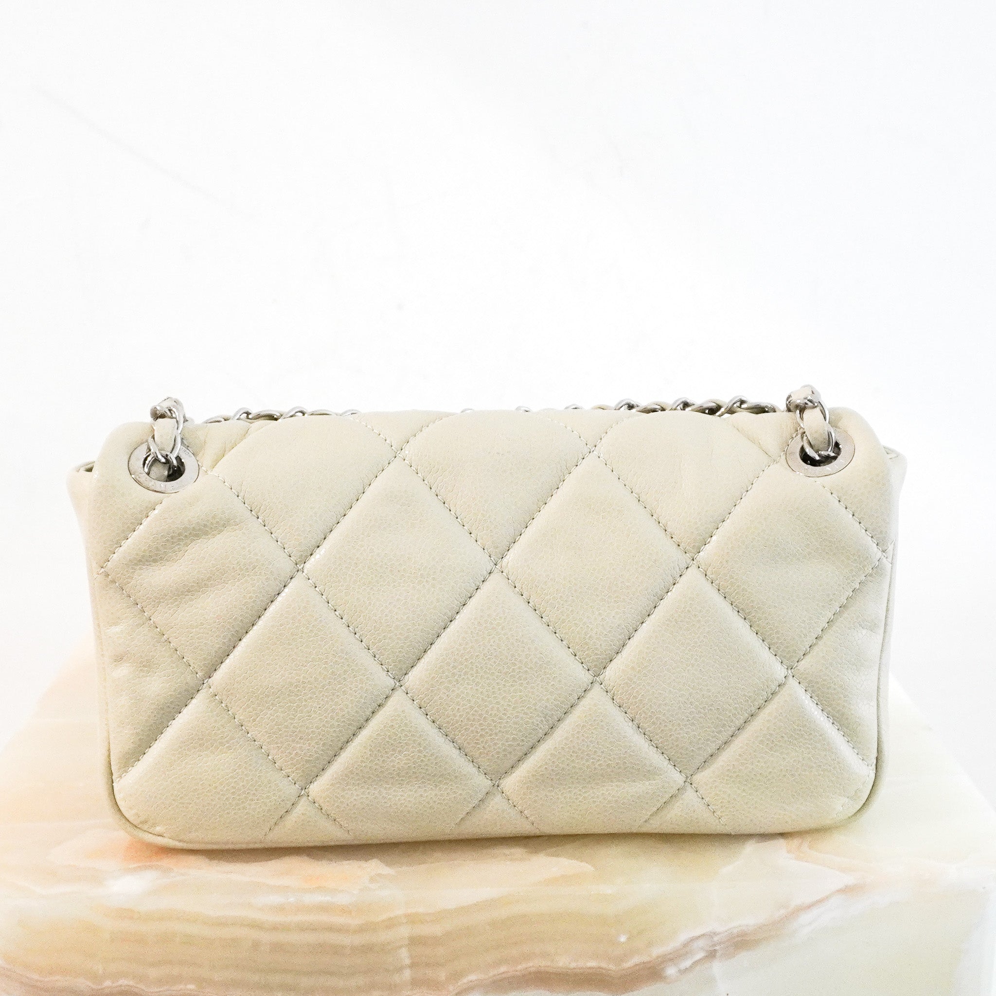 RARE Chanel Nature Glazed Caviar Quilted Flap Shoulder Bag RRP £5100 | Authentic Preloved - Reloved Again