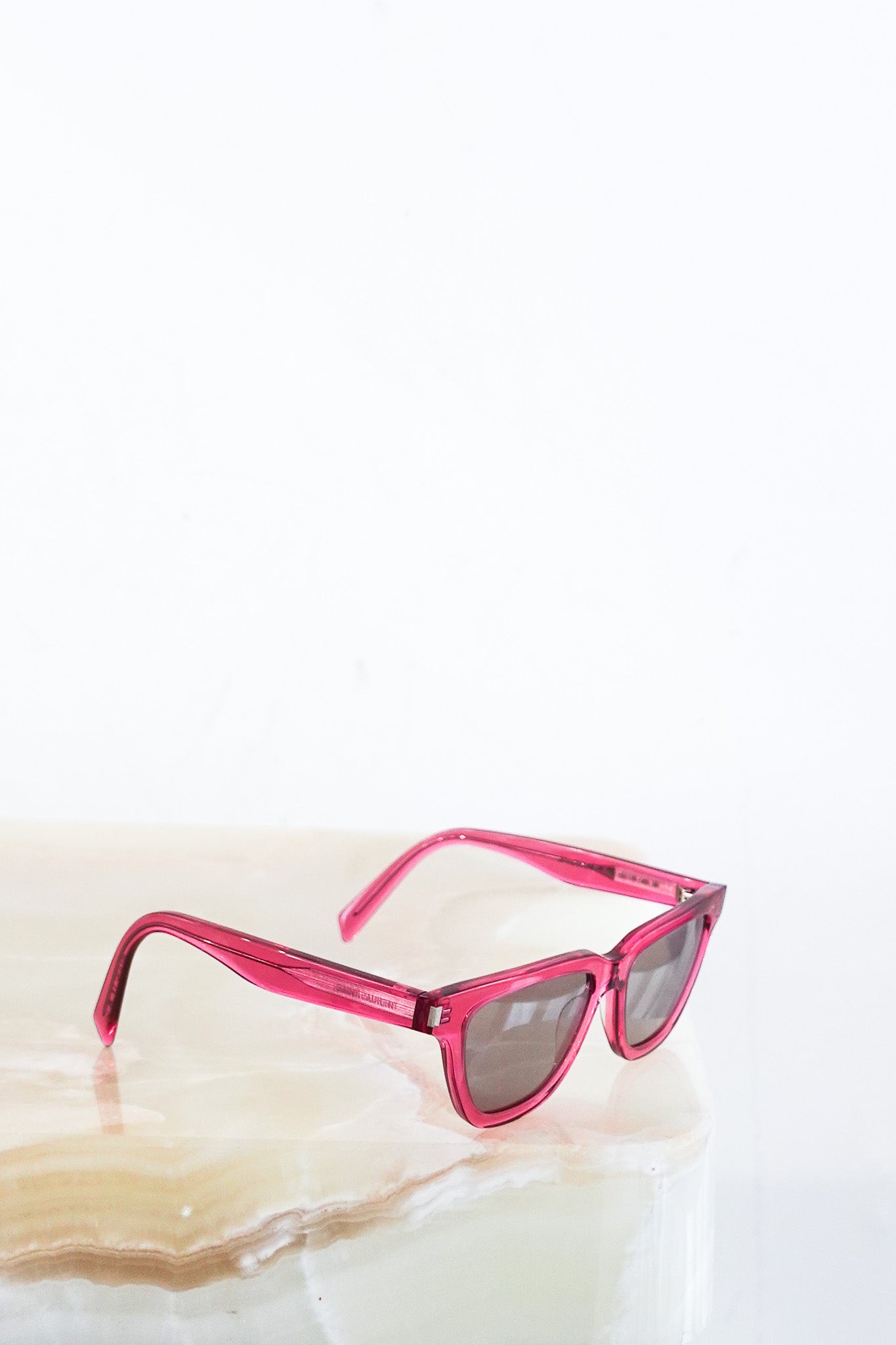 Saint Laurent Pink Rectangle Sunglasses RRP £300 | Authentic Preloved FINAL SALE - Reloved Again