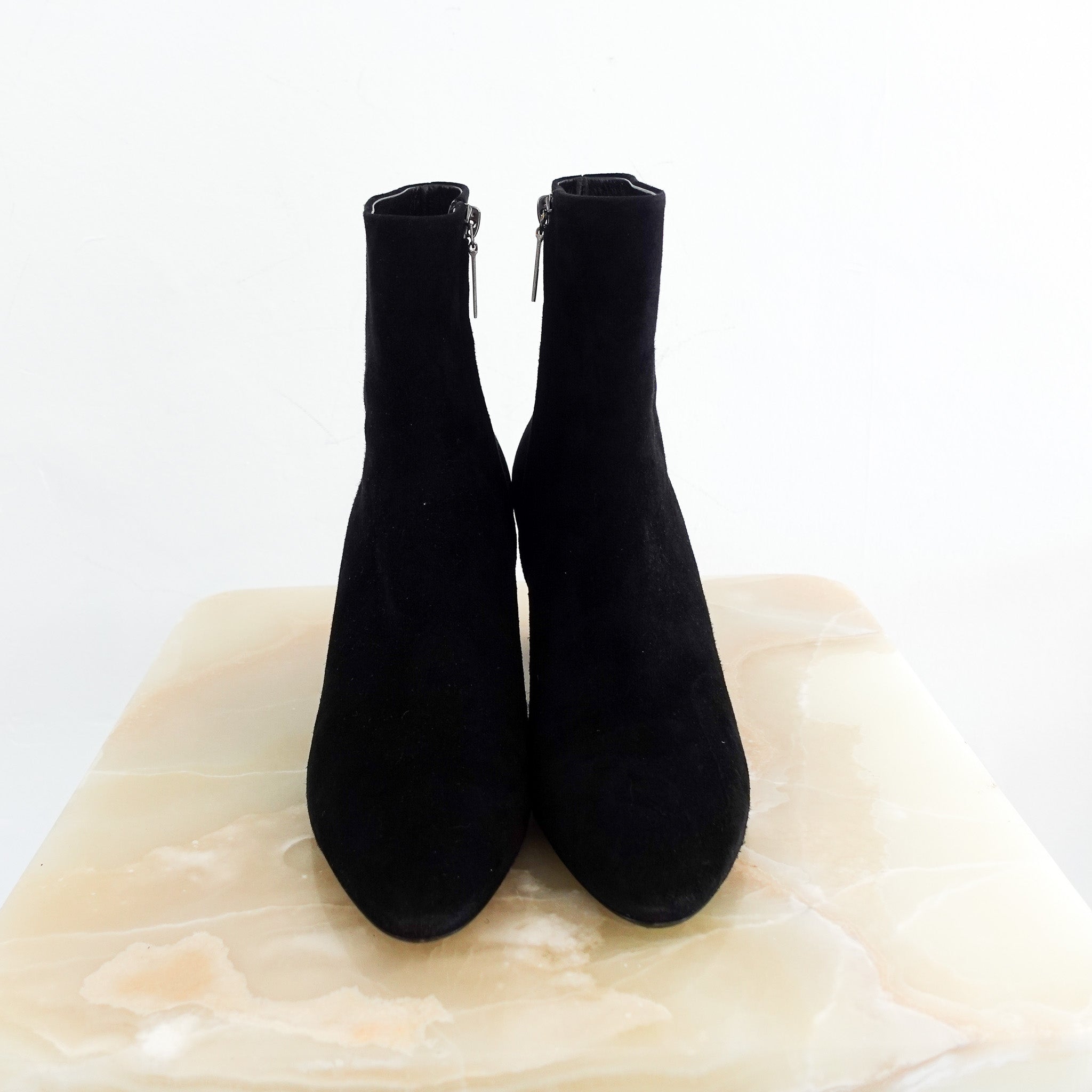 Saint Laurent YSL heeled suede boots RRP £925 | Authentic Preloved - Reloved Again