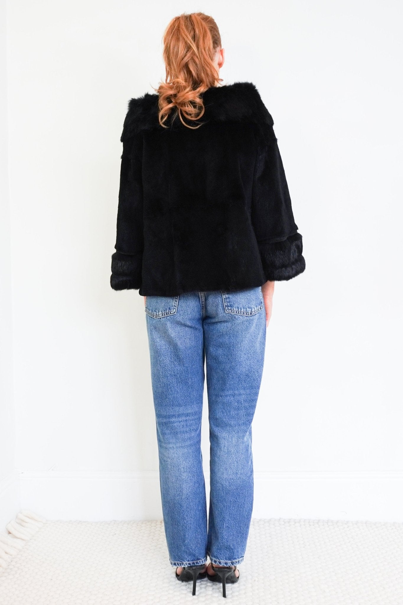Sam Rone Rabbit Fur Jacket in Black RRP £1200 | FINAL SALE Authentic Preloved - Reloved Again