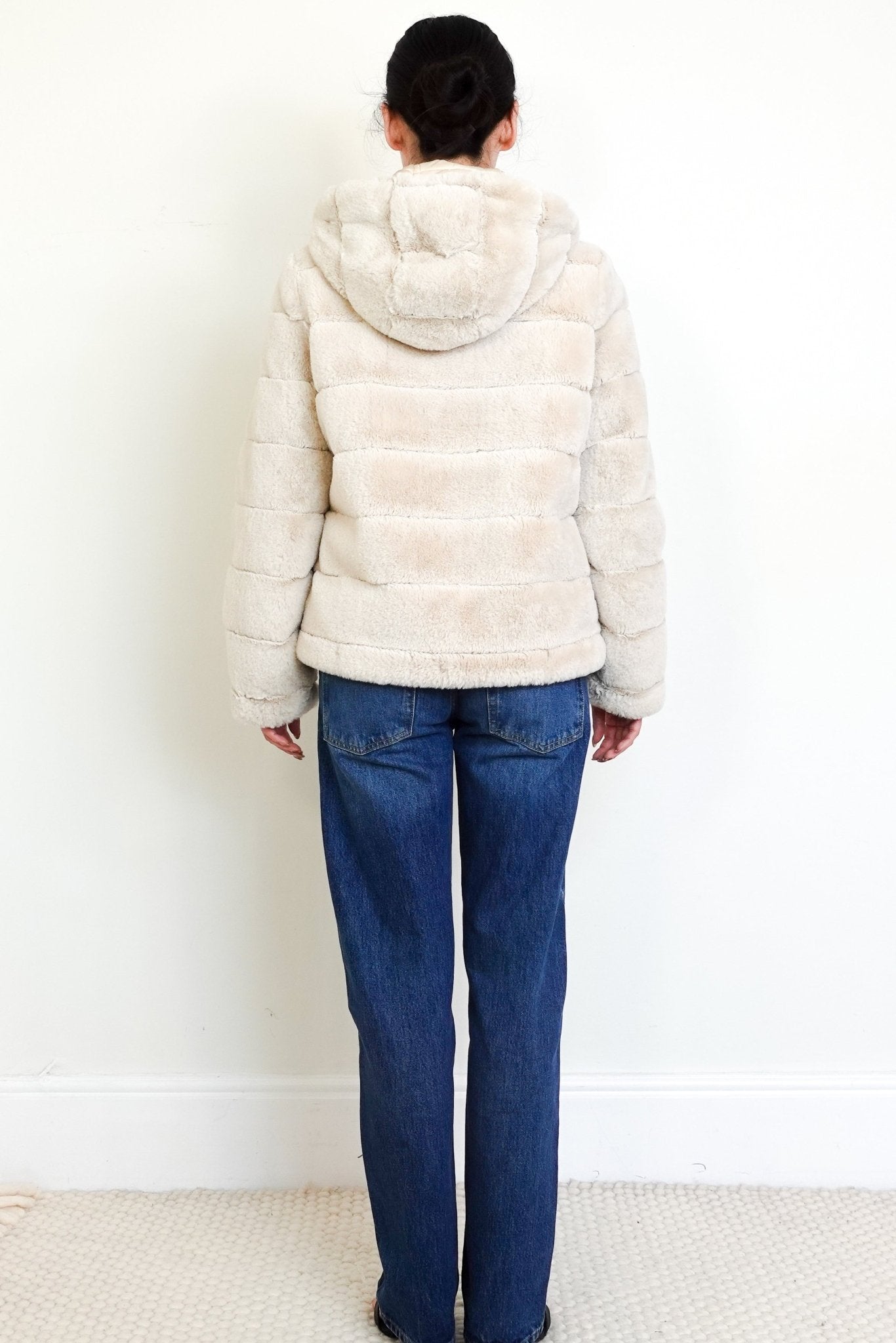 Samsoe and Samsoe Faux Fur Coat with a Hood RRP £340 FINAL SALE | Authentic Preloved - Reloved Again