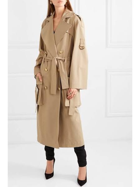 Balmain Paris Beige Maxi Length Cotton Twill Trench RRP £2800 | Authentic Preloved