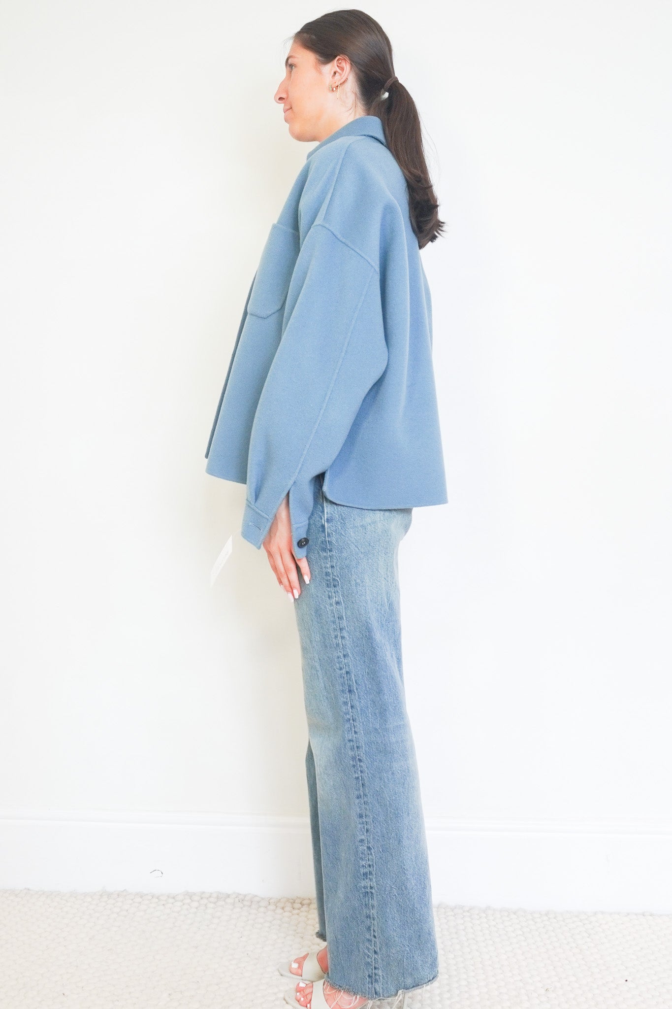Weekend Max Mara Blue Wool Jacket RRP £335 | Authentic Preloved - Reloved Again