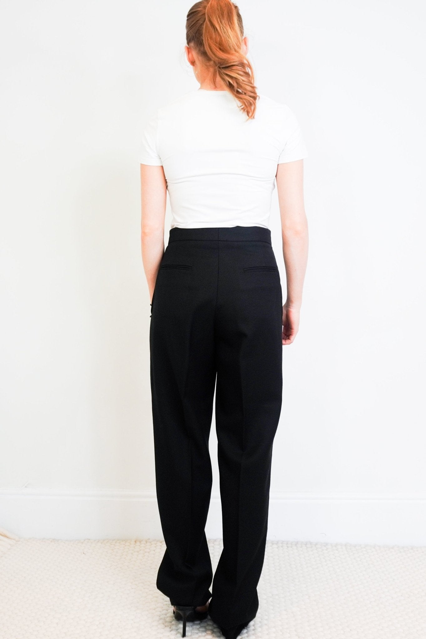 Stella McCartney Straight Leg Black Trousers RRP £380 | Authentic Preloved - Reloved Again