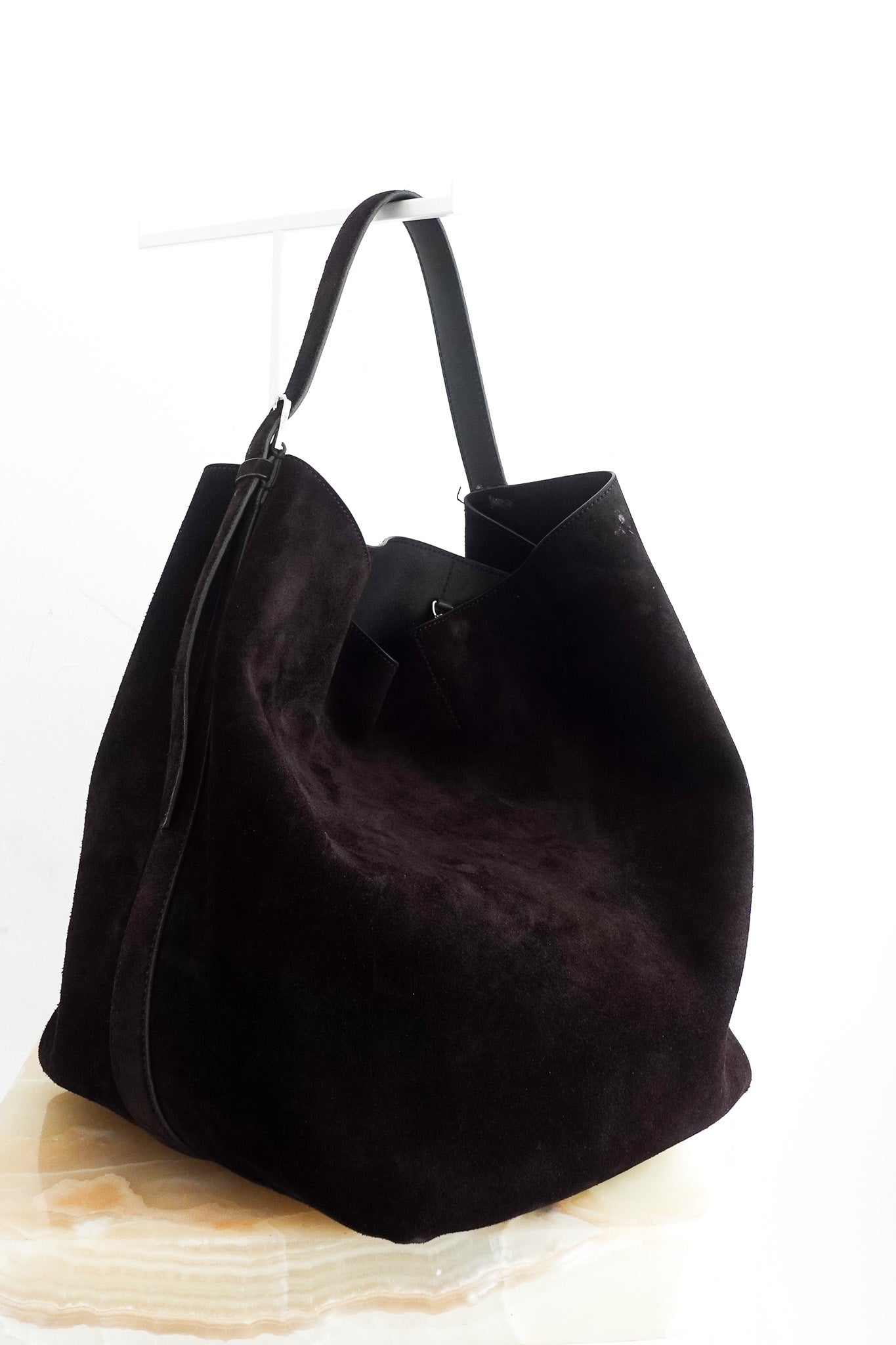 Toteme Belted Suede Tote Bag Brown RRP £865| Authentic Preloved - Reloved Again
