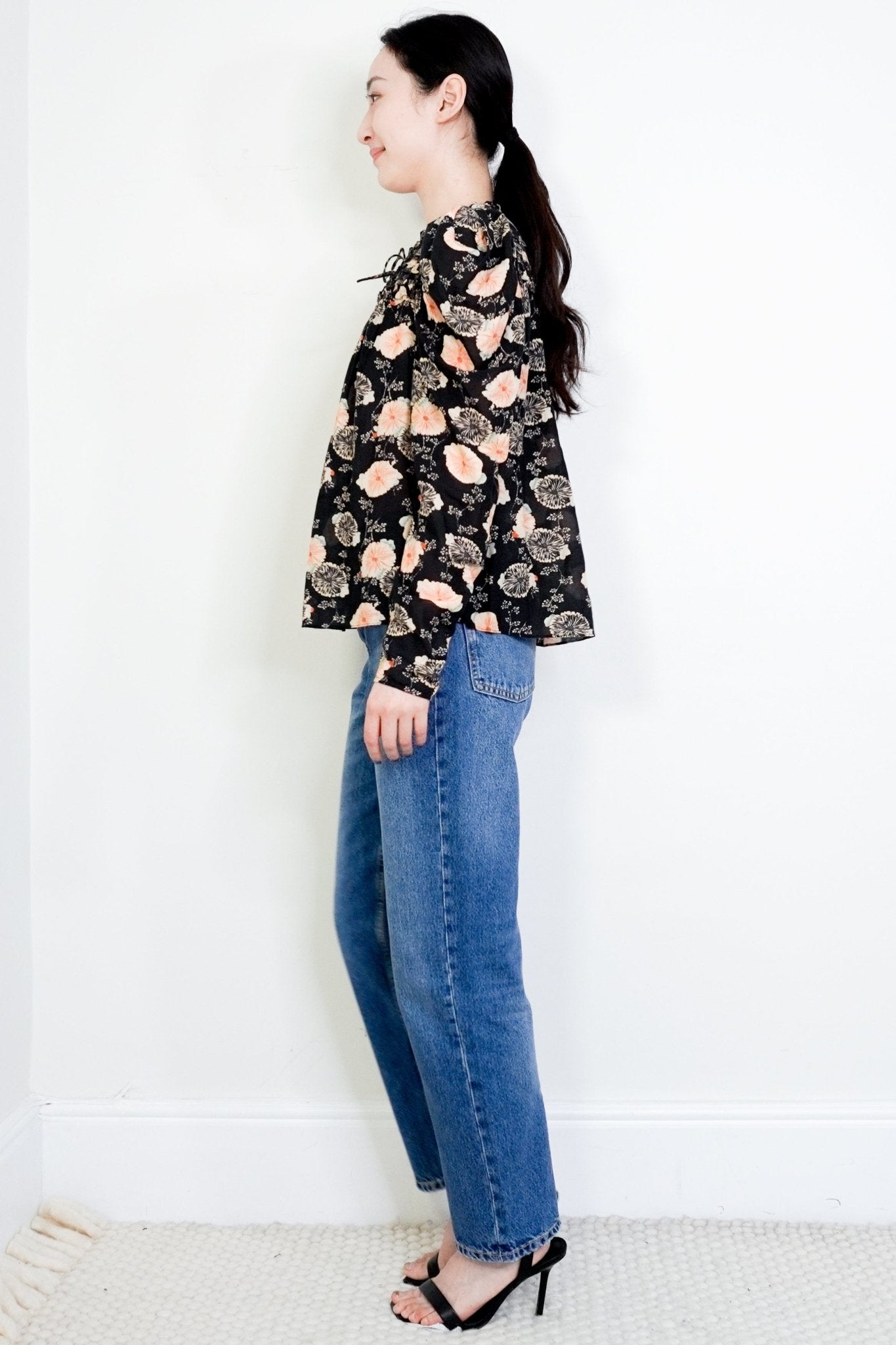 Ulla Johnson Black Floral Top RRP £270 | Authentic & Preloved - Reloved Again