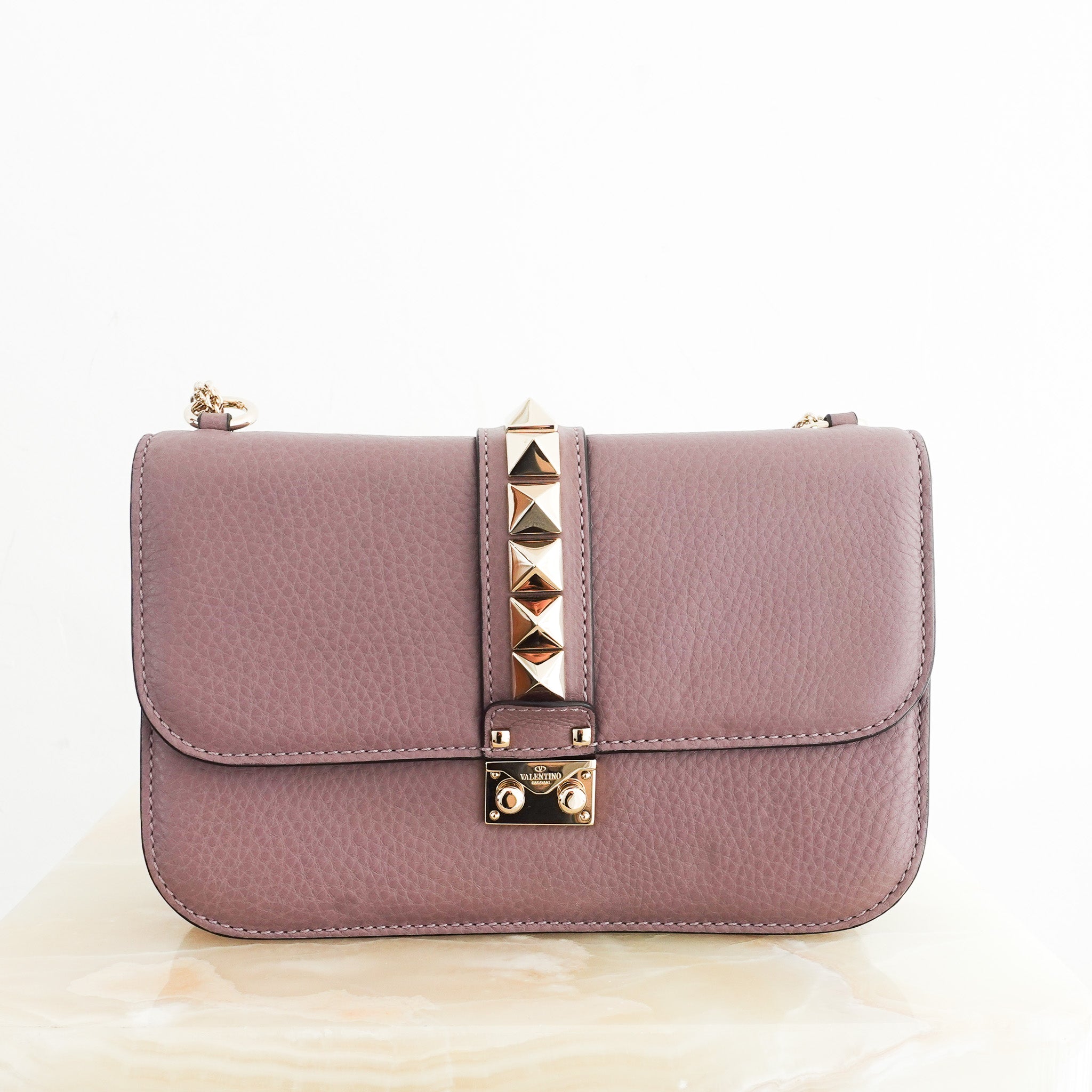 RARE Valentino Glam Lock Bag in Purple rrp £1600 | Authentic Preloved - Reloved Again