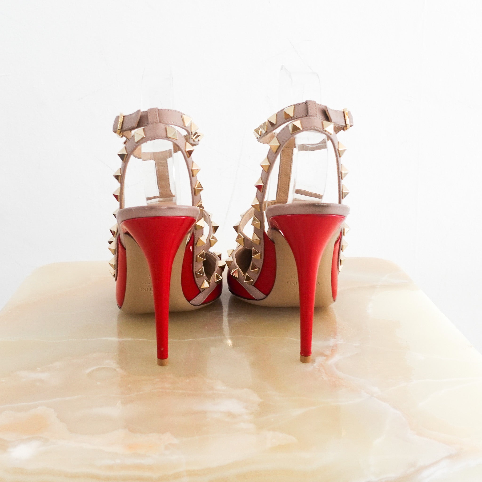 Valentino Rockstud Red Patent Heels RRP £750 | Authentic Preloved - Reloved Again