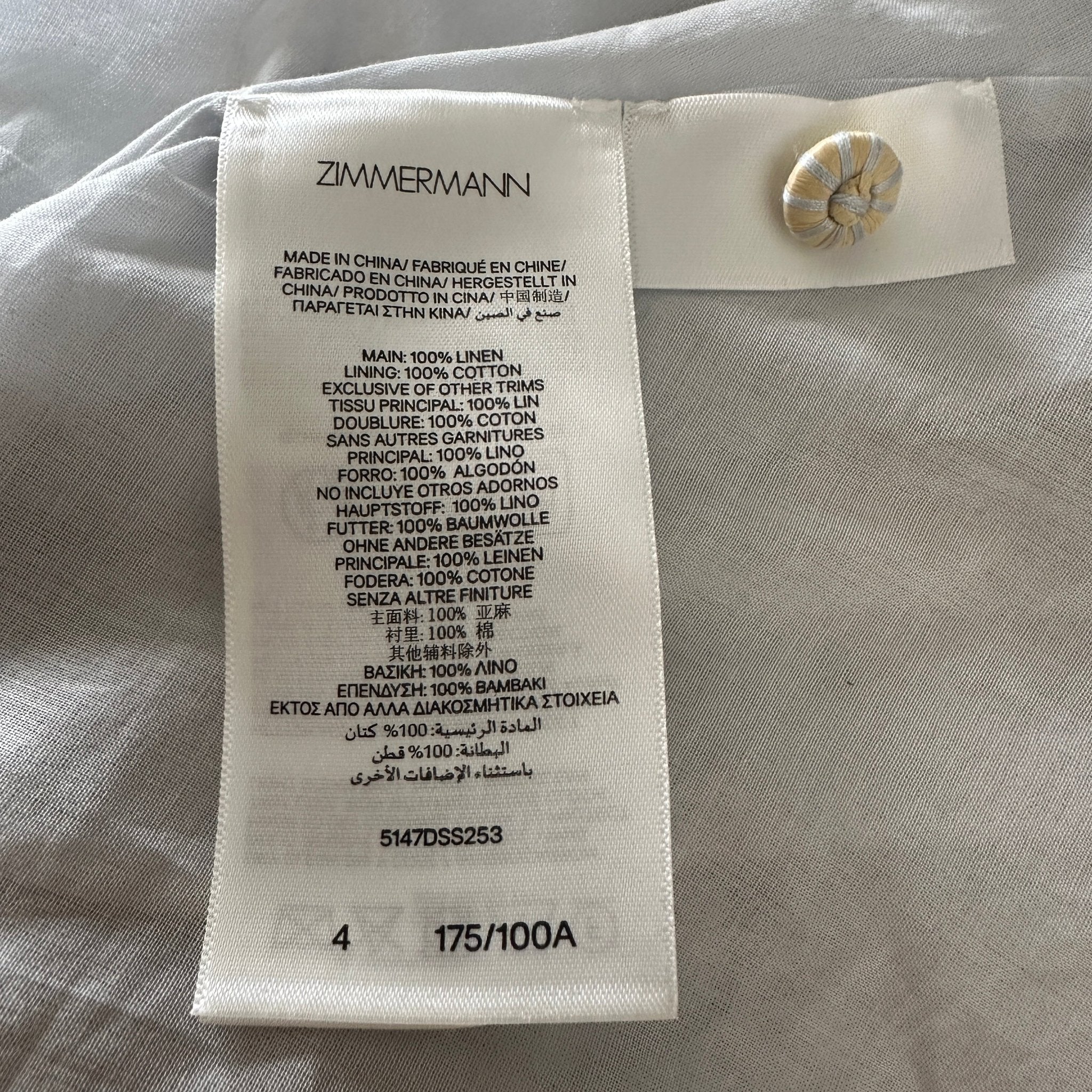 Zimmerman Blue Tropical Mini Dress RRP £650 | Authentic & Preloved - Reloved Again