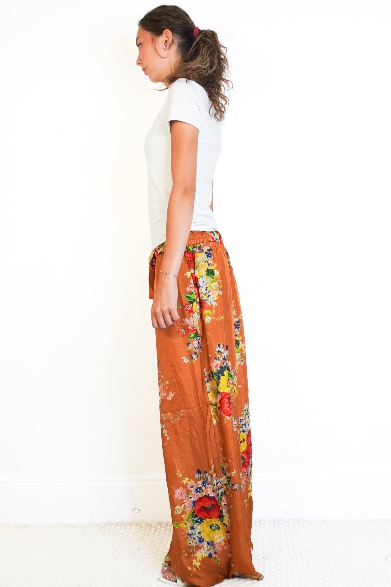 Zimmermann Floral Oragne Trousers (RRP £400) | Authentic Preloved - Reloved Again