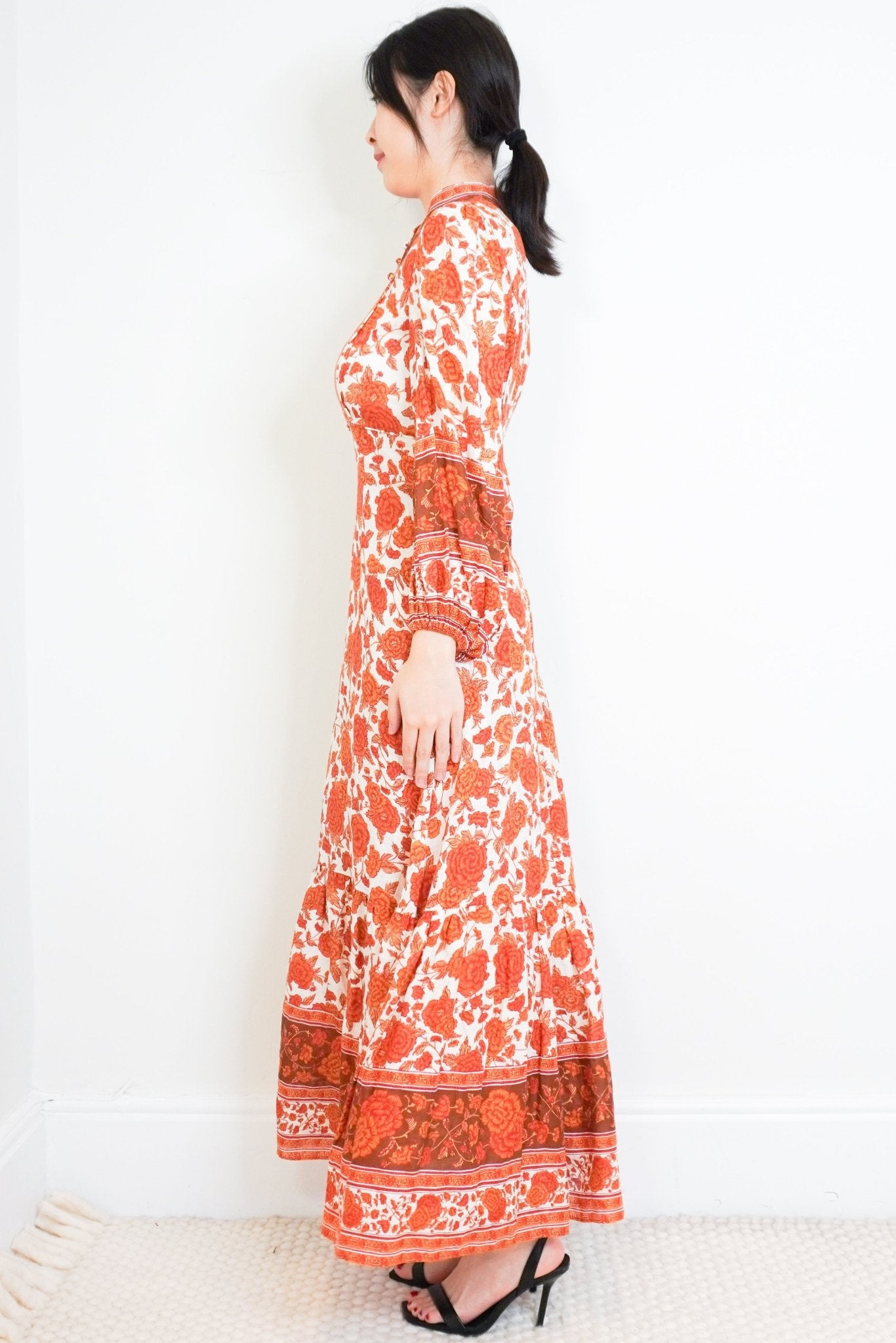 Zimmermann Orange Printed Dress RRP £1575 | Authentic & Preloved - Reloved Again