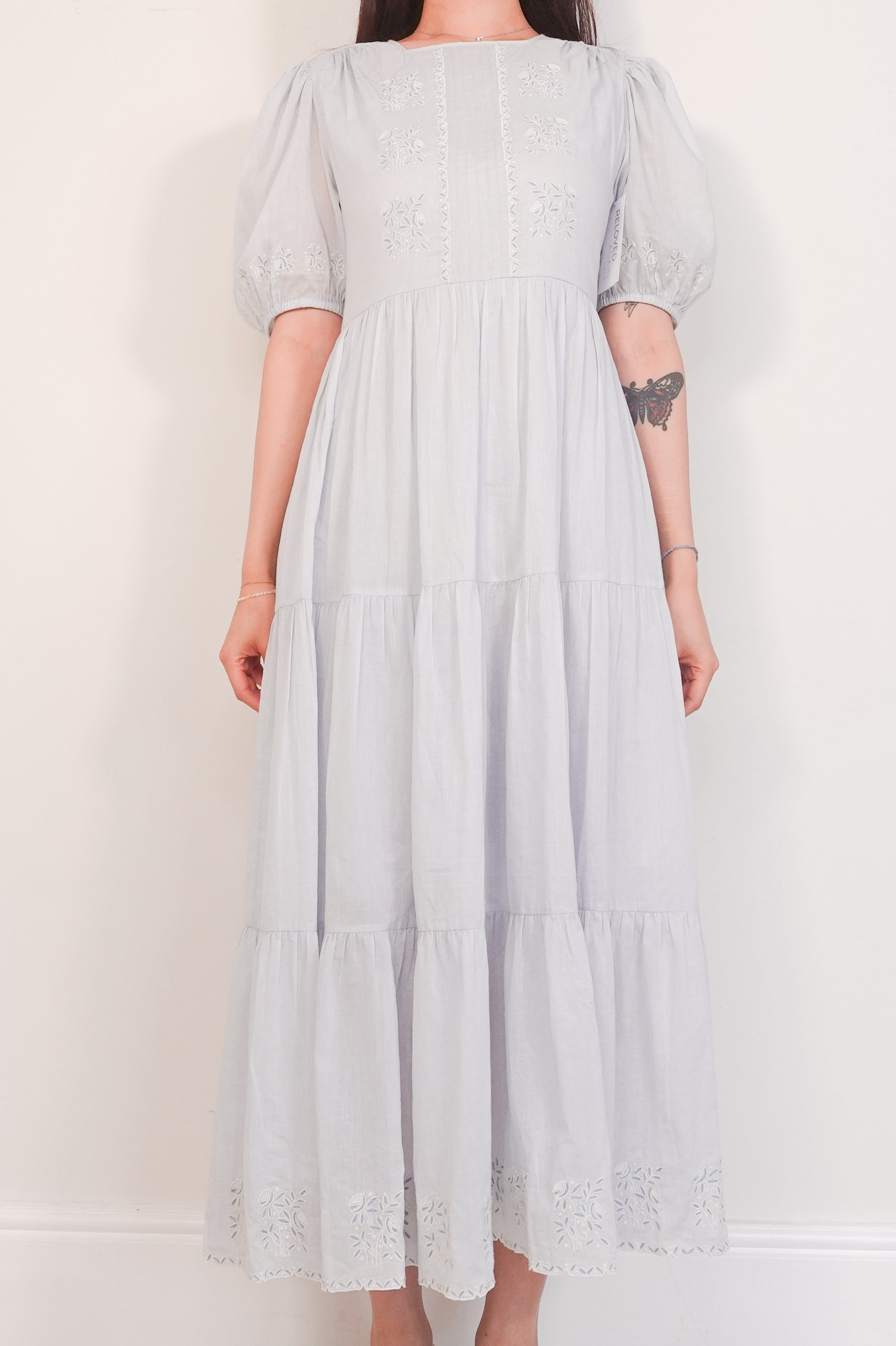 Blue cotton maxi dress